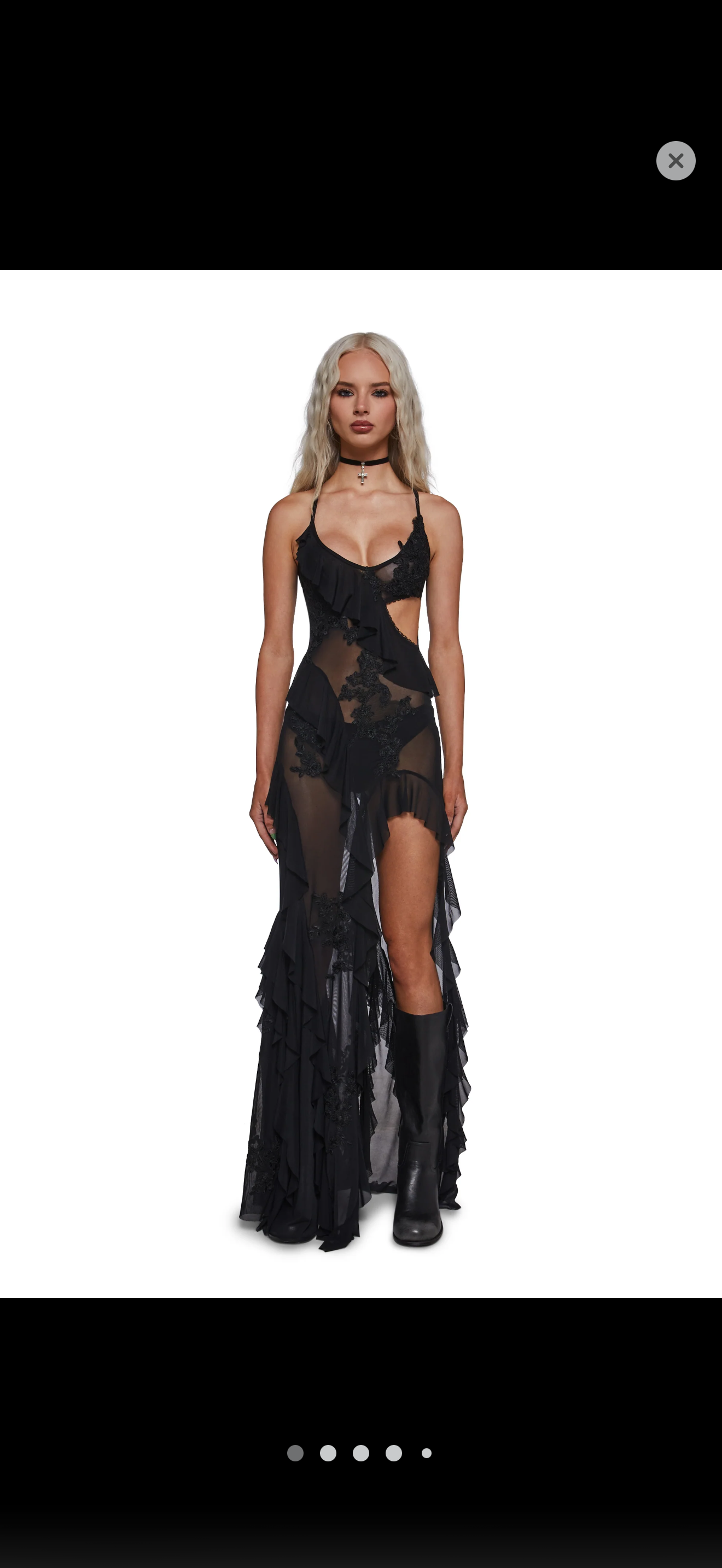 Dolls Kill Rebel Mon Amour Maxi Dress by Dolls Kill - Pickle