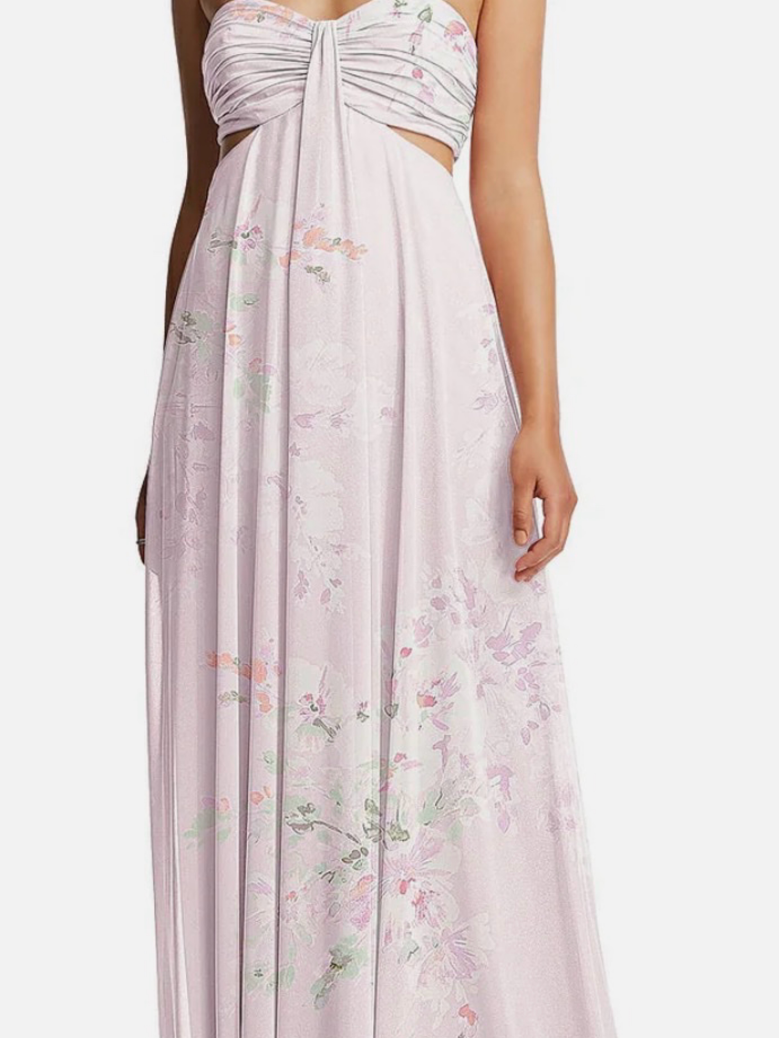 dessy pink floral dress Dessy Collection 3170FP