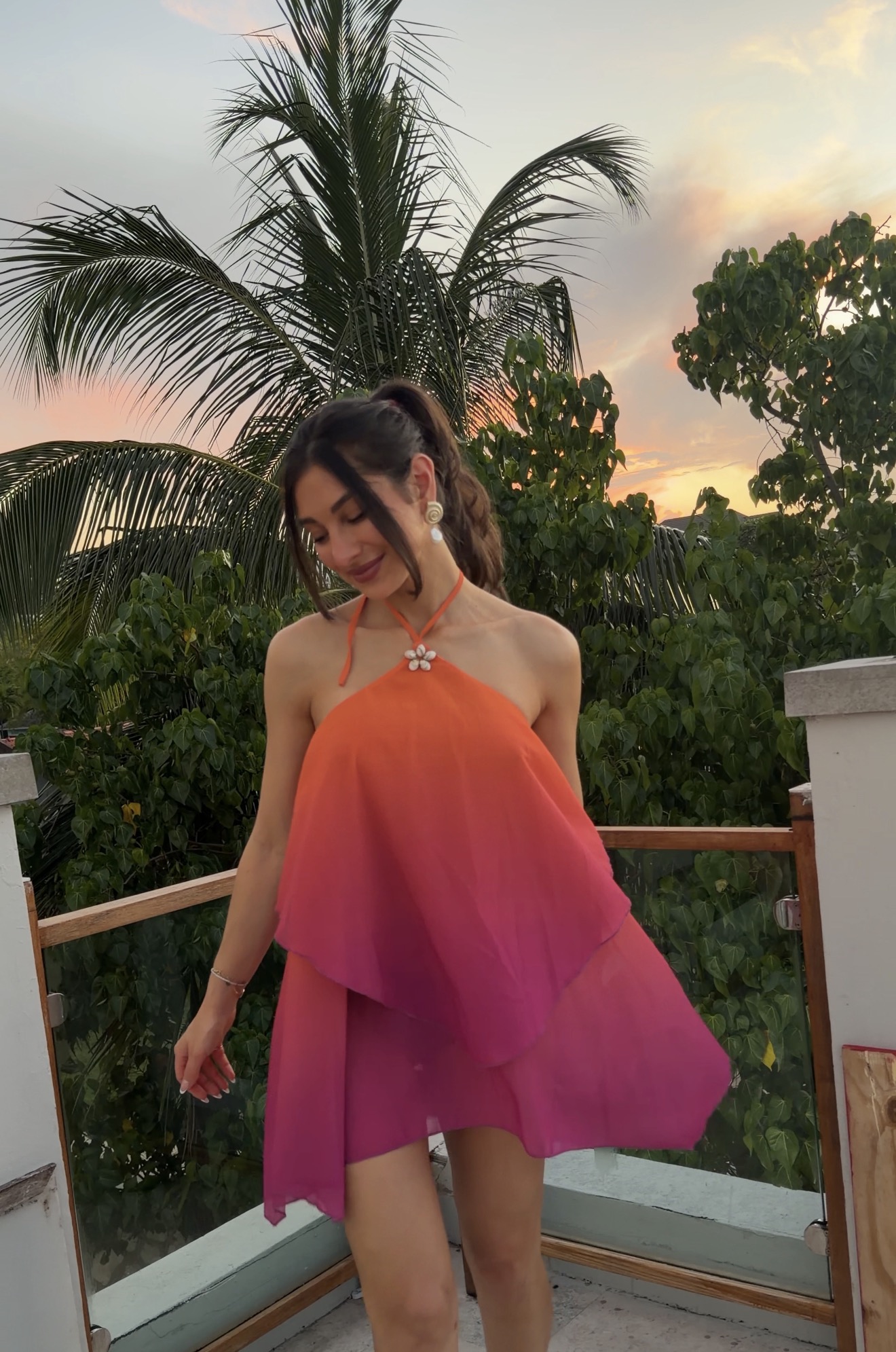 Coral Halter dress by Peppermayo - Pickle