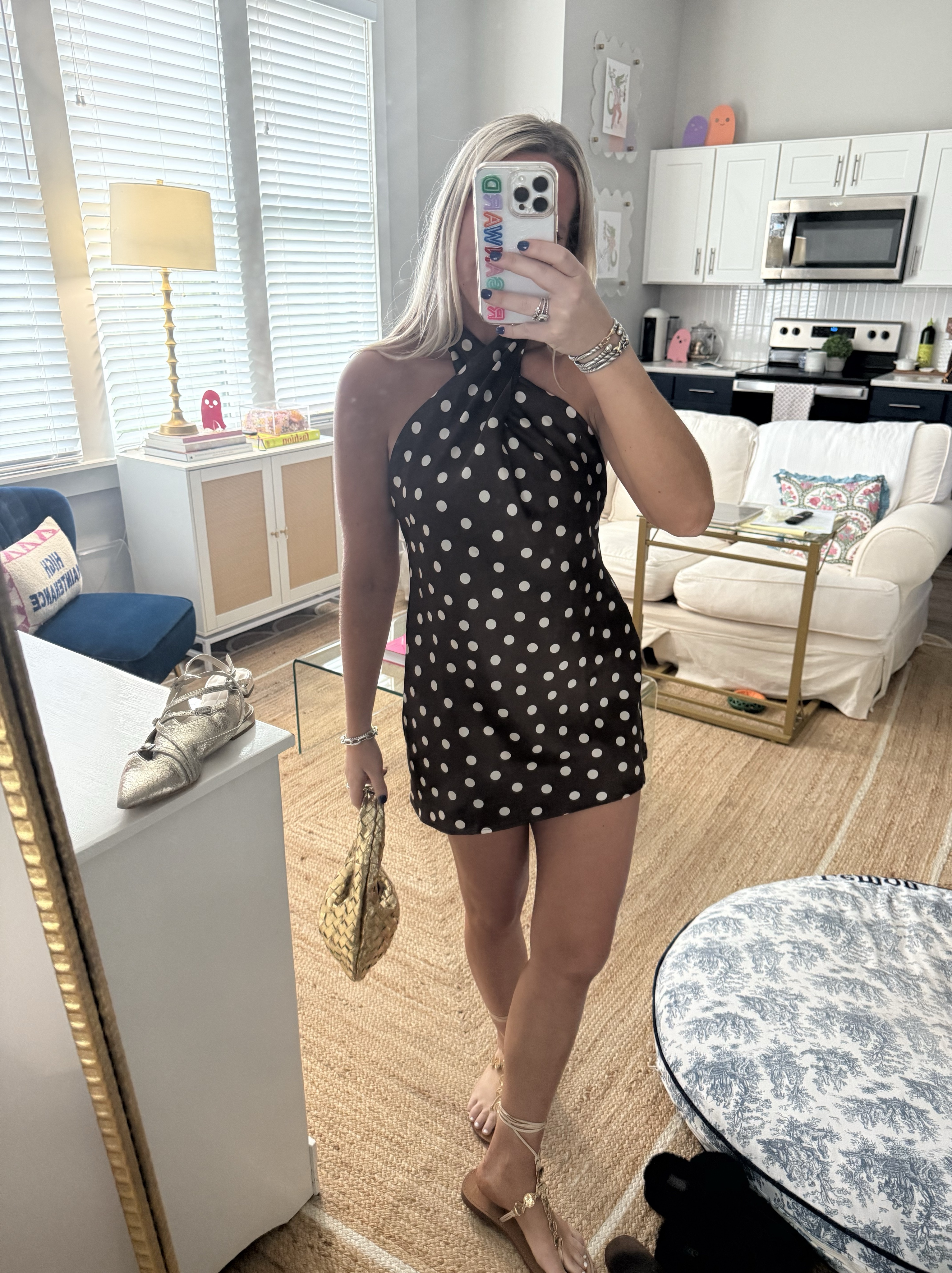 jasmine tie mini dress Jasmine Tie Mini Dress, in Chocolate Brown Polka Dot, Size: Medium | Show Me Your Mumu