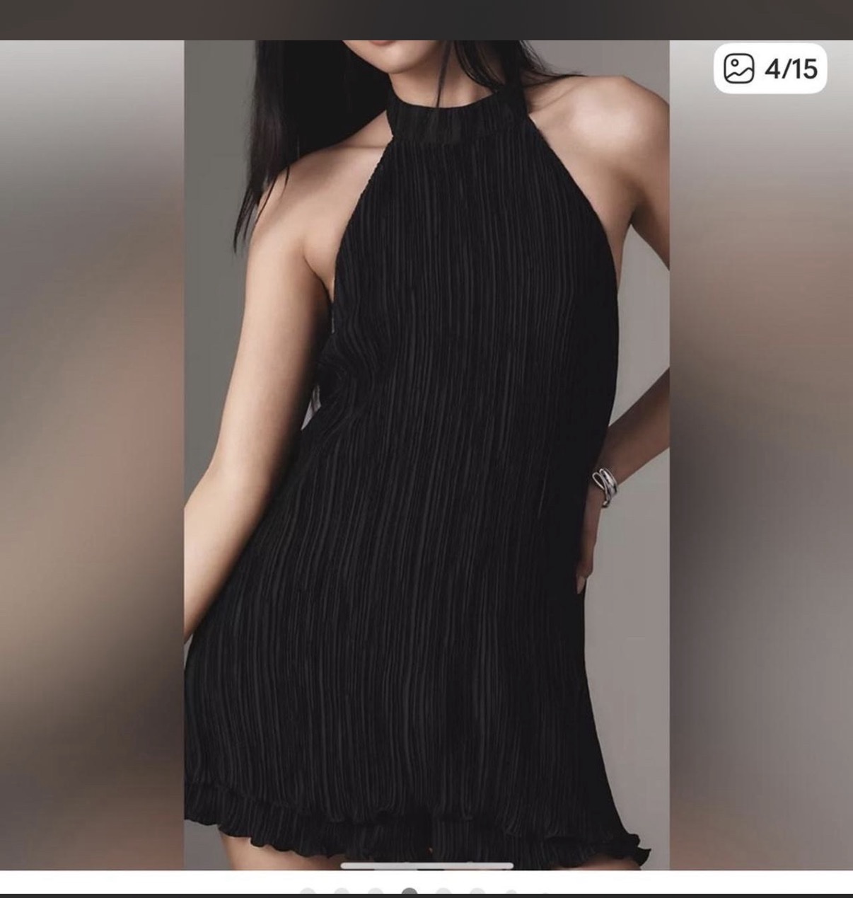 Anthropologie black pleated halter dress by Anthropologie - Pickle