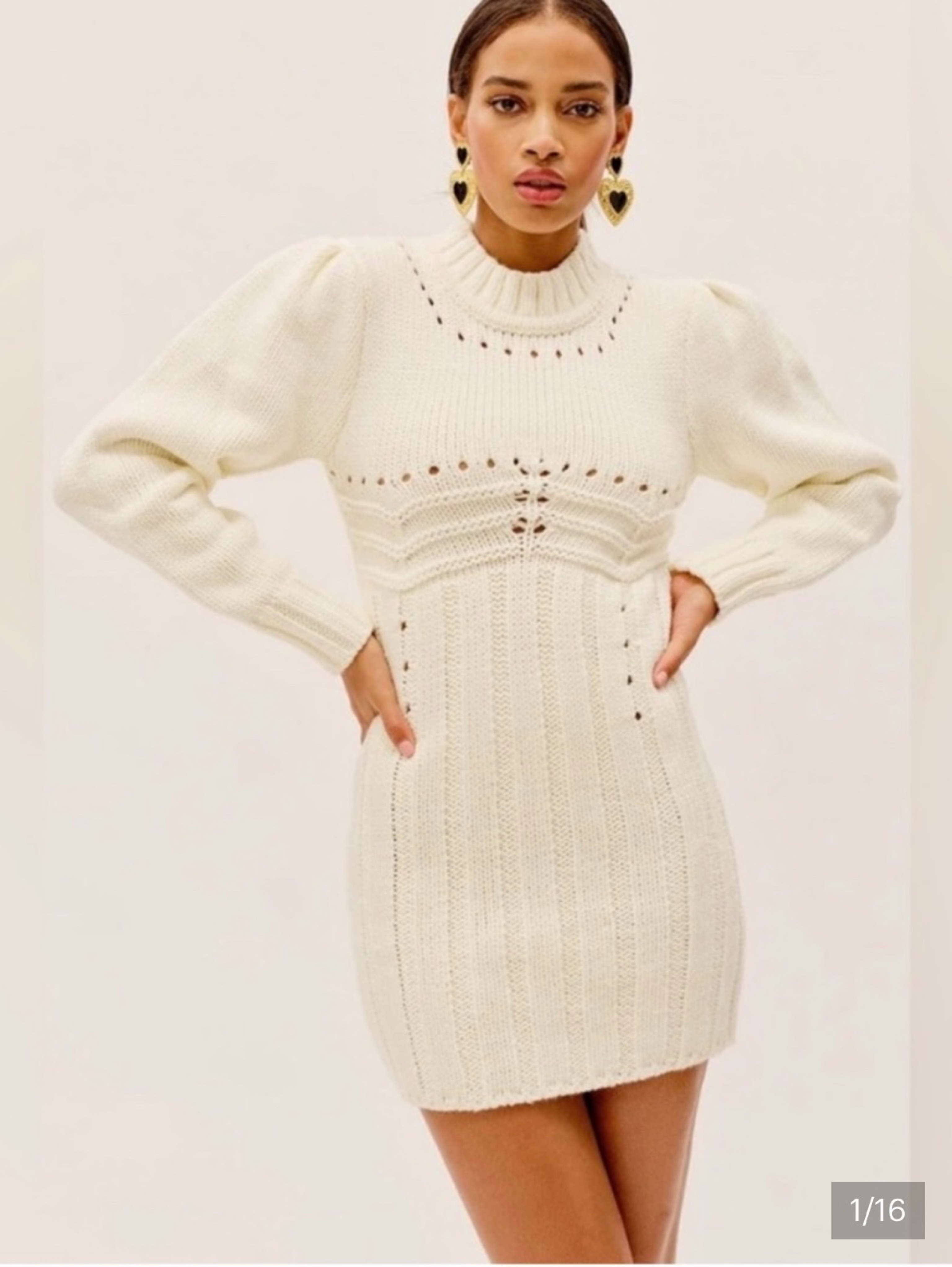 for love and lemons knit dress For Love & Lemons Milana Sweater Dress