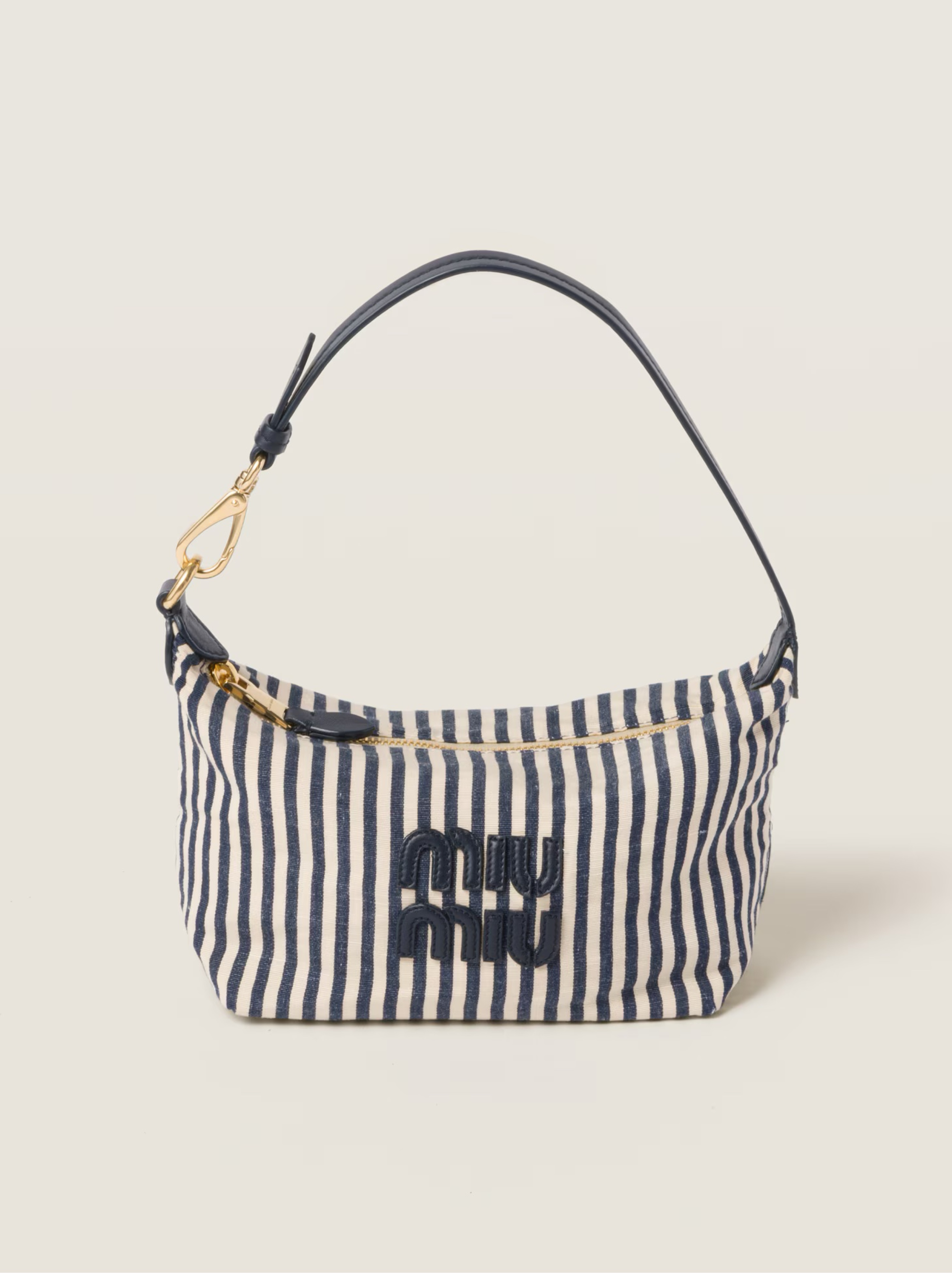 Miu Miu Striped Cloth Bag
