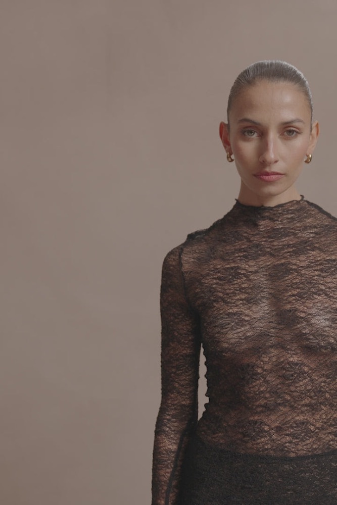 Riley Sheer Lace Long Sleeve Top