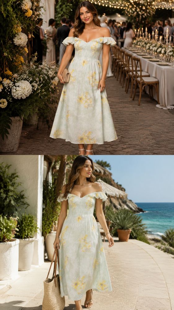 Rebecca Taylor Midi dress- Wedding Guest, Vacation & Celebrations
