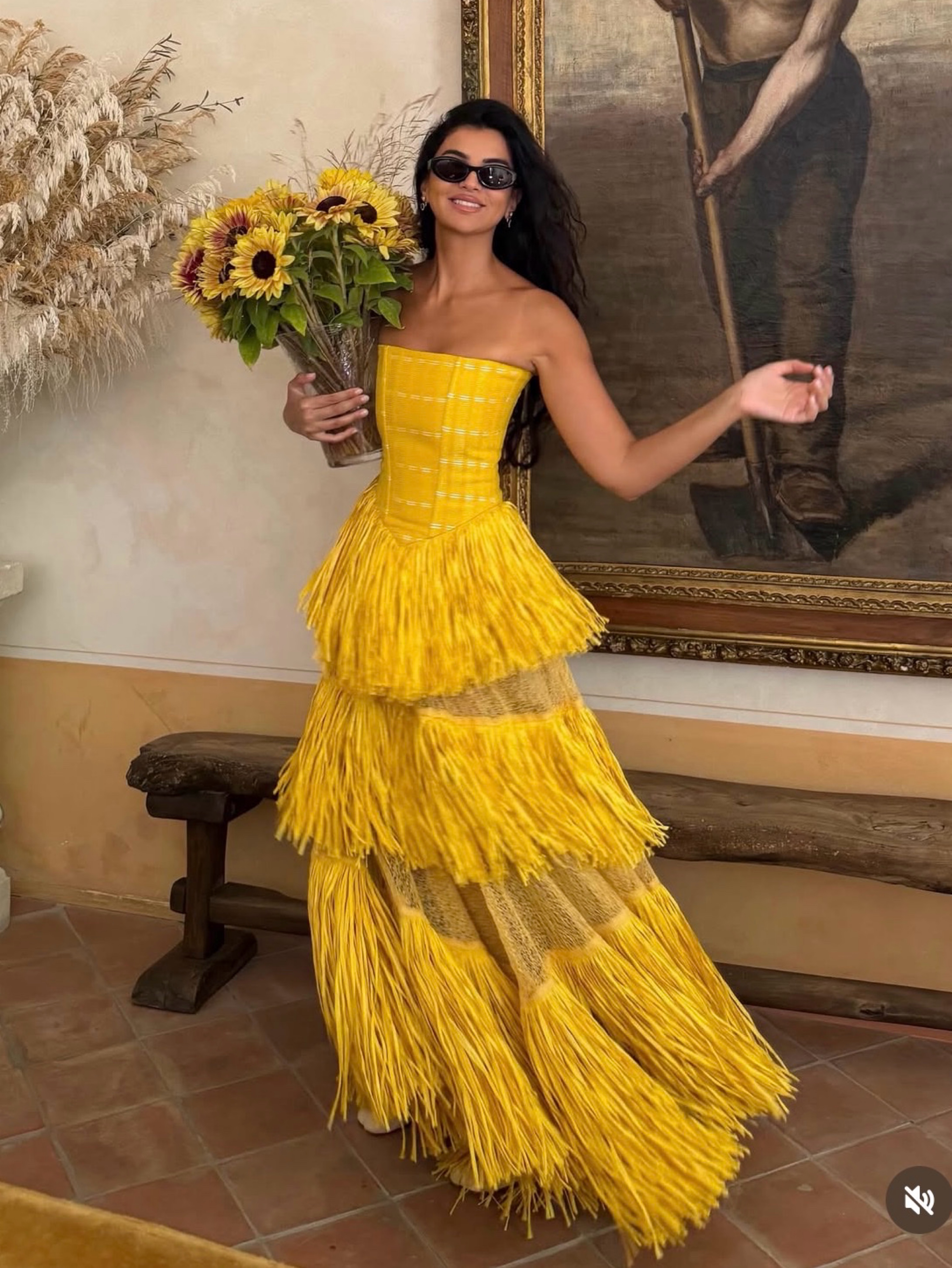 NEW Kilentar Ano Layered Raffia Dress