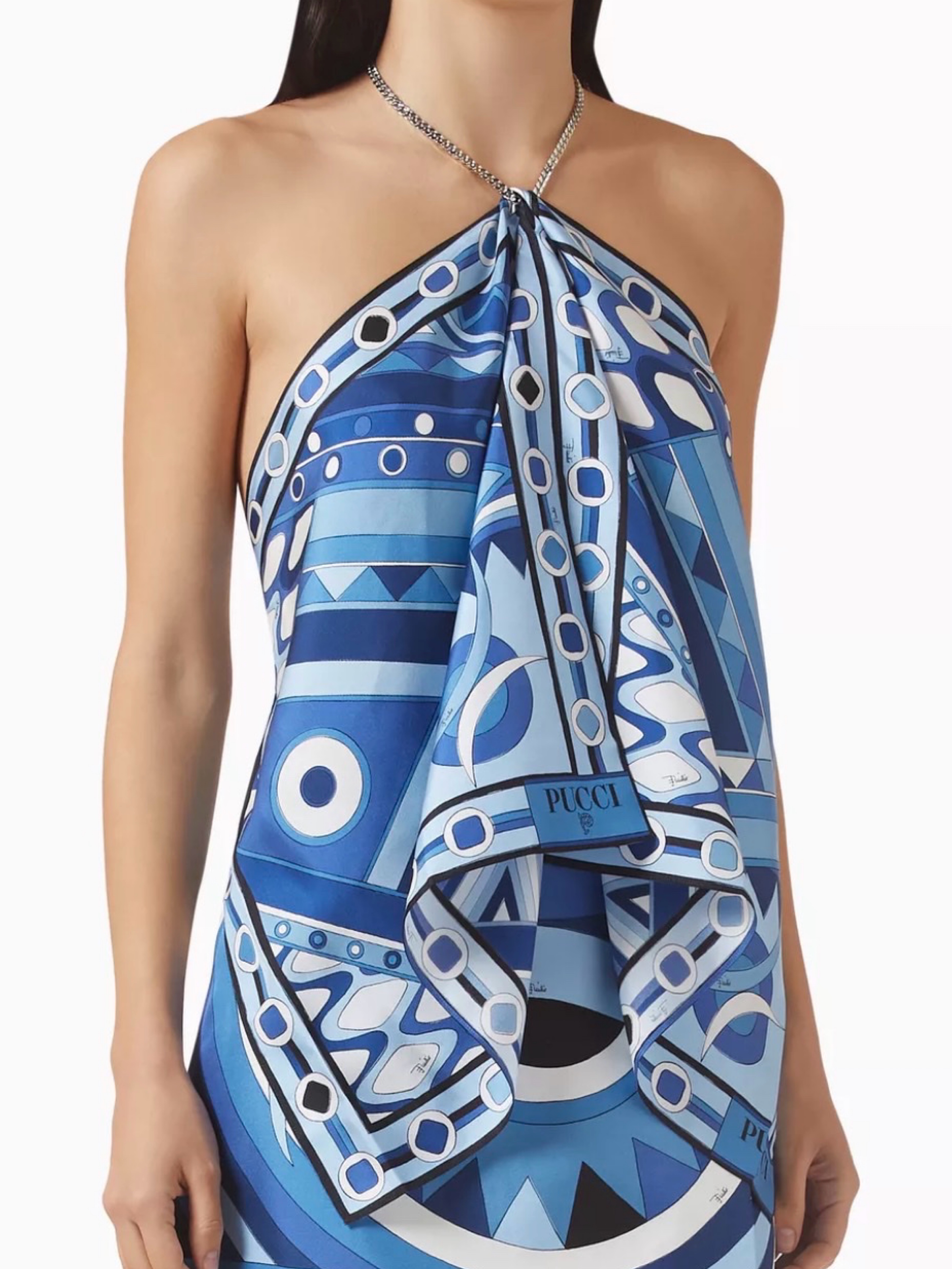 PUCCI Vivara Print Sleeveless Silk Top & Skirt
