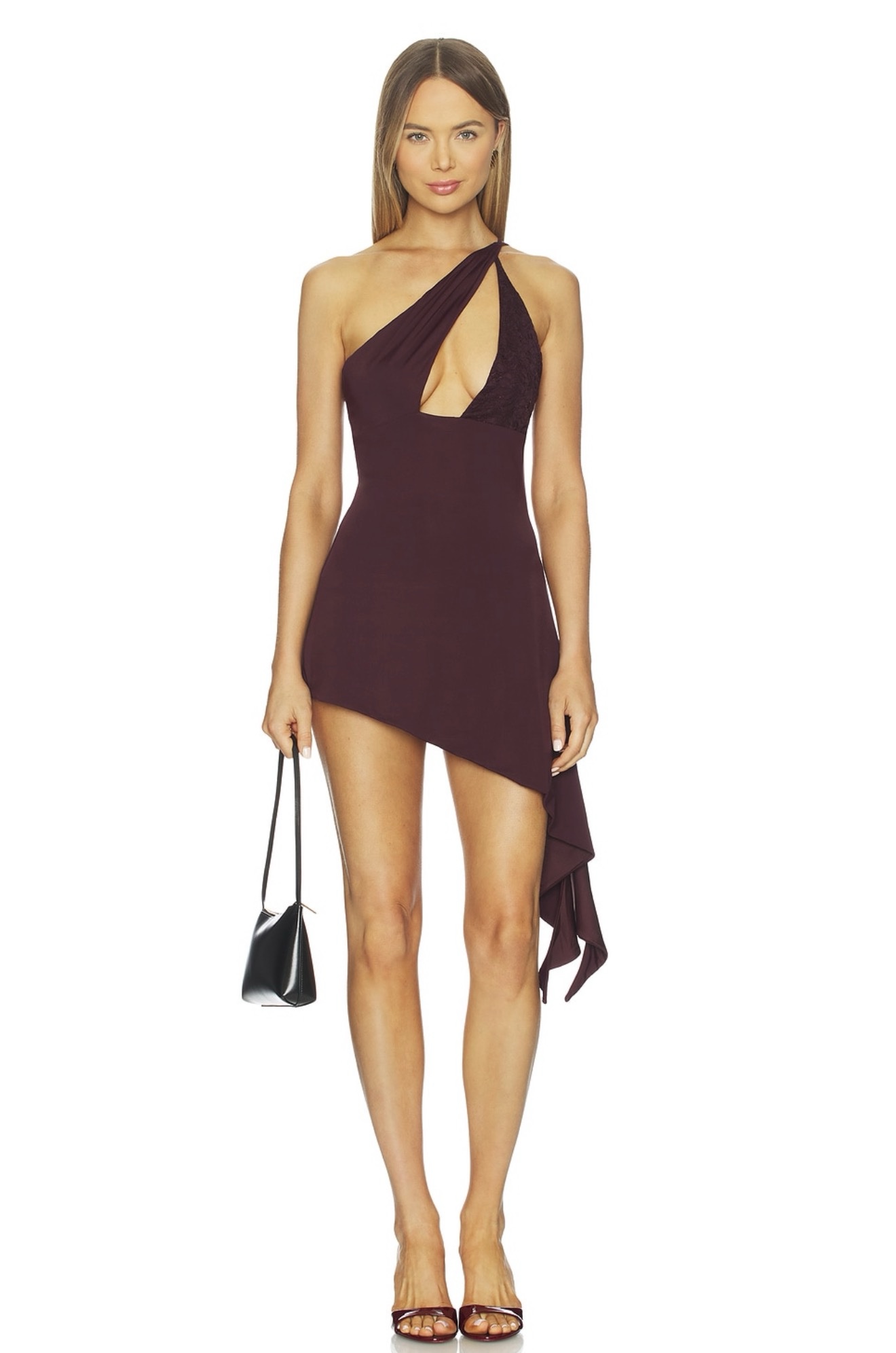Dark Purple Asymmetric Mini Dress by Revolve - Pickle Dark Purple Asymmetric Mini Dress by Revolve - Pickle