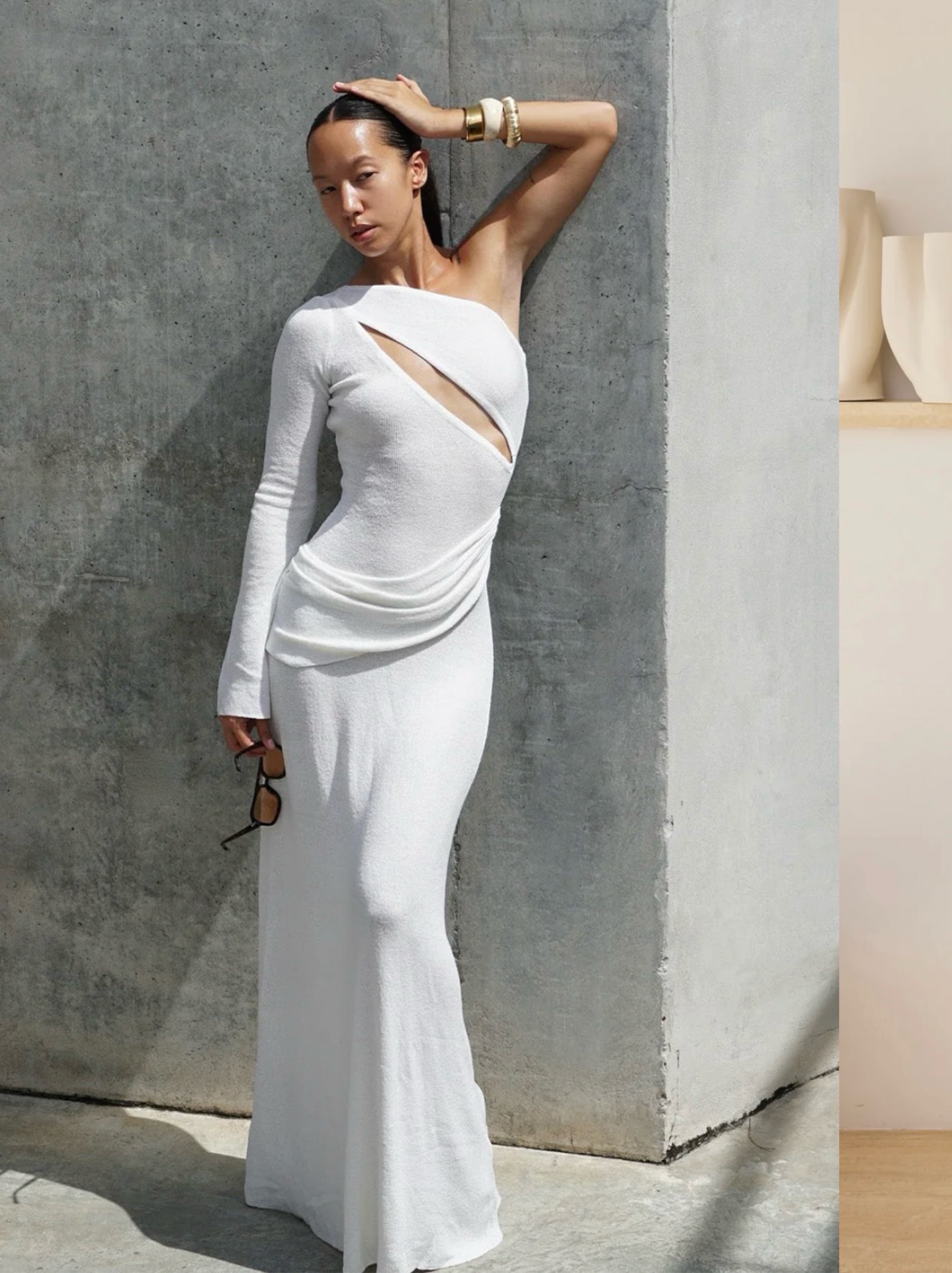 one shoulder cutout maxi dress Vanessa