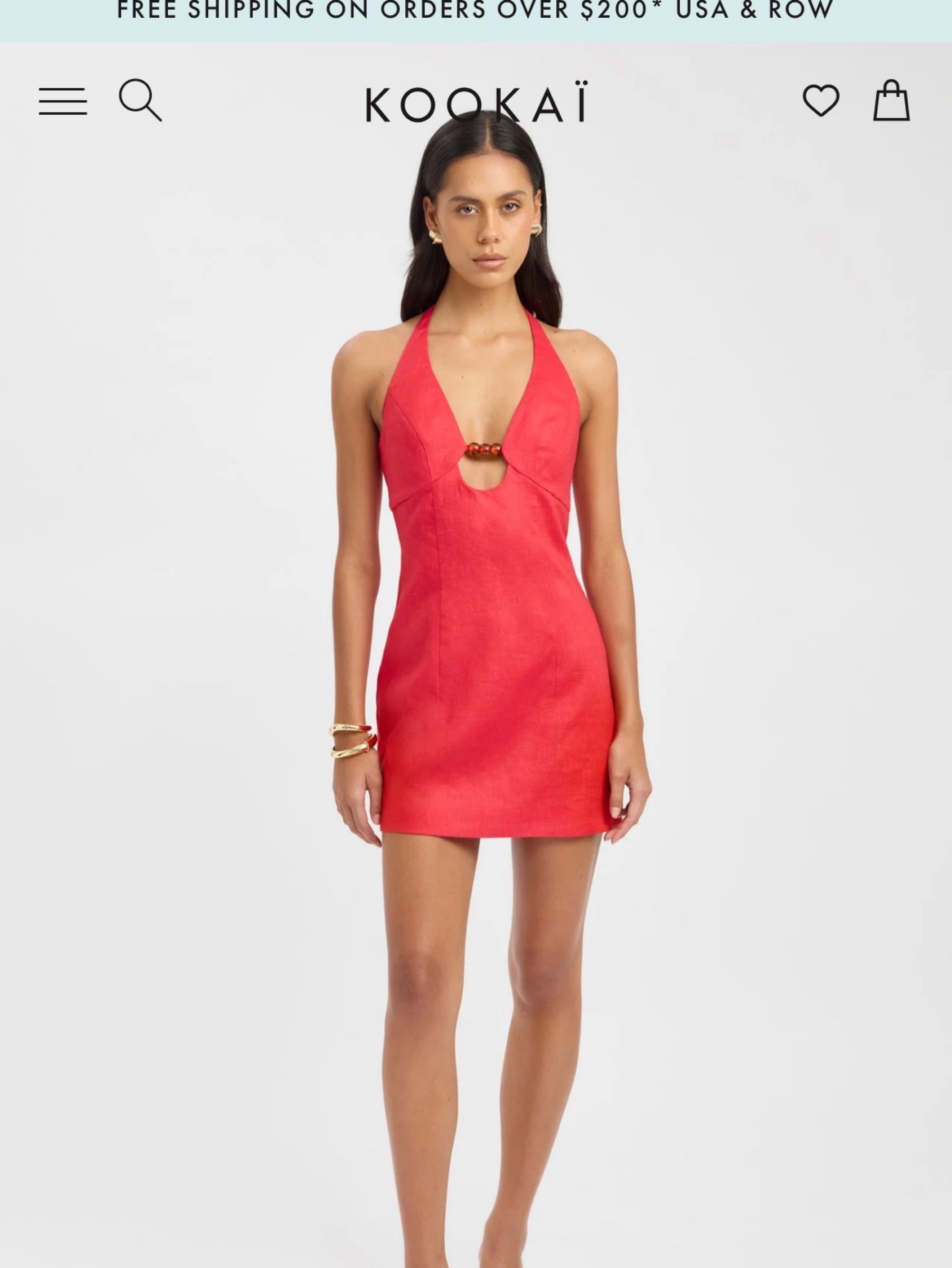 kookai red dress Kooka Profile Kookai Celine Dress Kooka Ivy Button Mini Dress Red Size The Volte