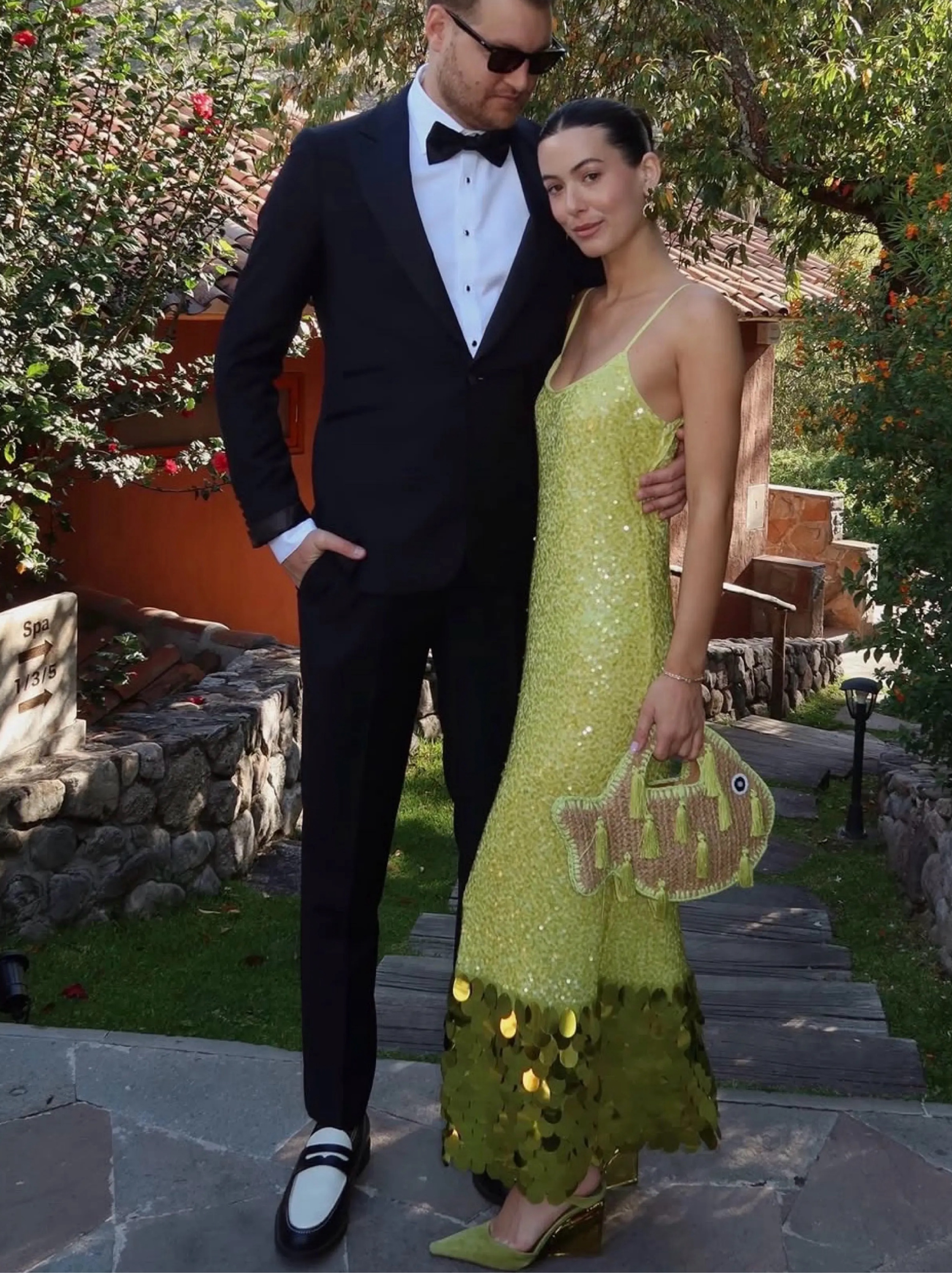 Simon Miller Imogen Sequin Dress in Green Peridot Combo - Midi or Maxi