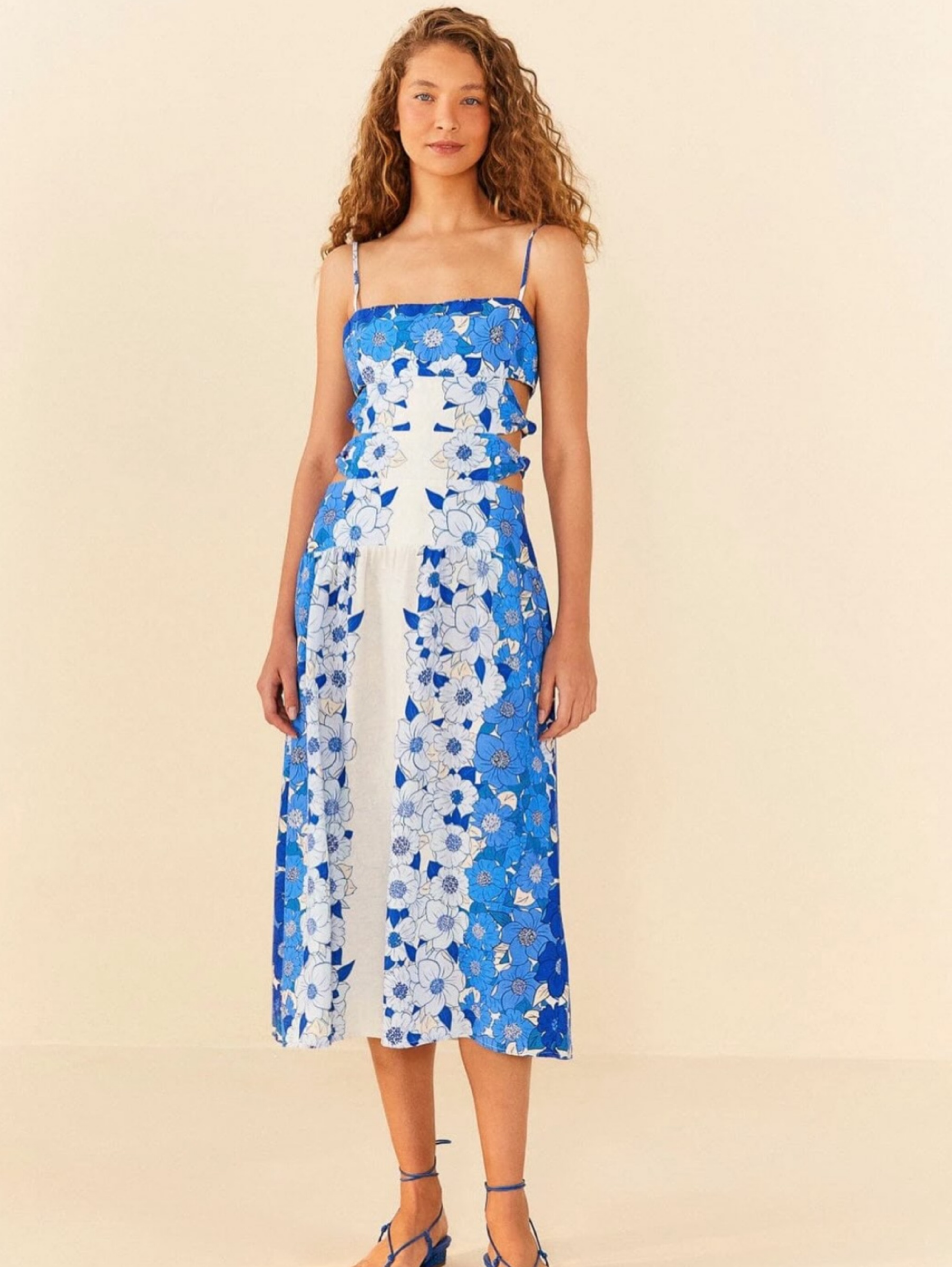 farm rio blue cut out dress Floral-print Cut-out in by Farm Rio FIT About 52 from dark royal blue bridesmaid dress The Hollies - Long Select Measurements:Standard