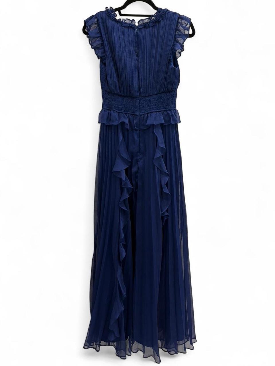 navy blue bridesmaid dresses david's bridal Pleated Halter Matcha Green Chiffon Long Bridesmaid Dress – Ohmollydress main image 0