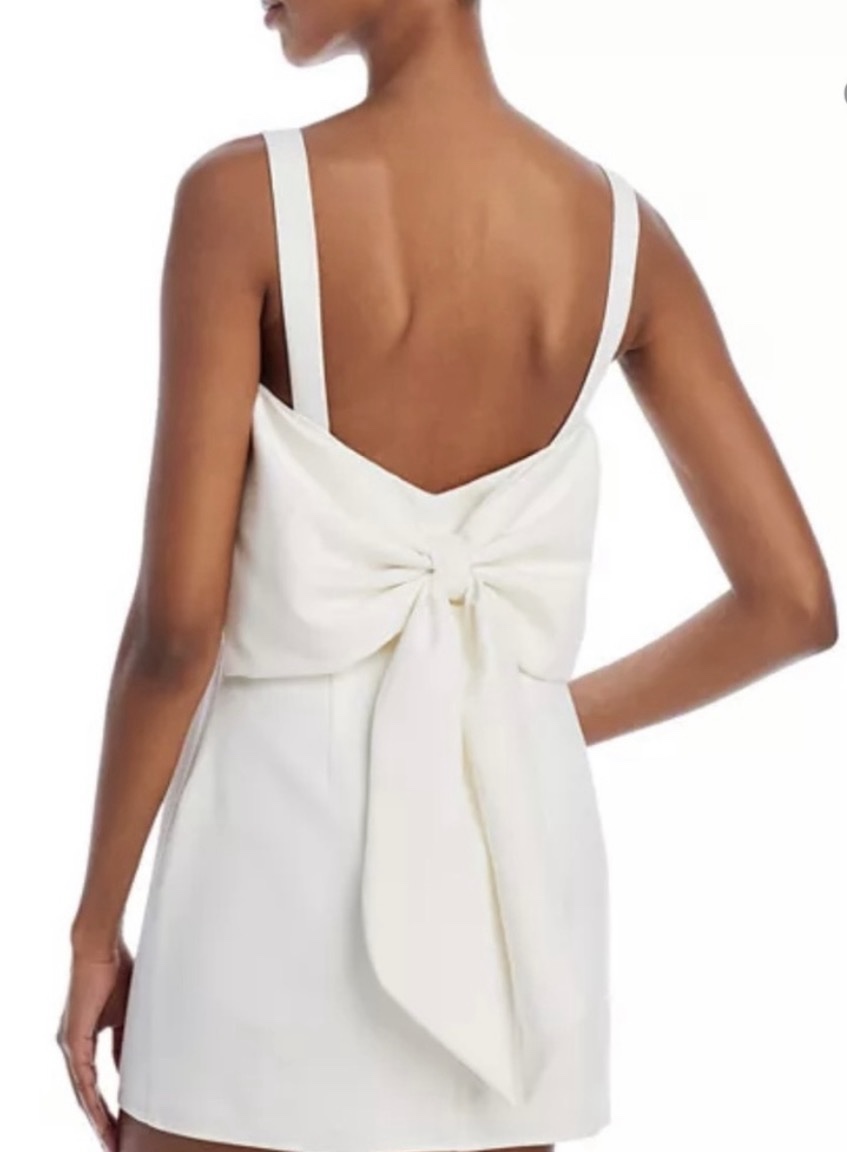 AQUA White Mini Bow Dress by Aqua - Pickle