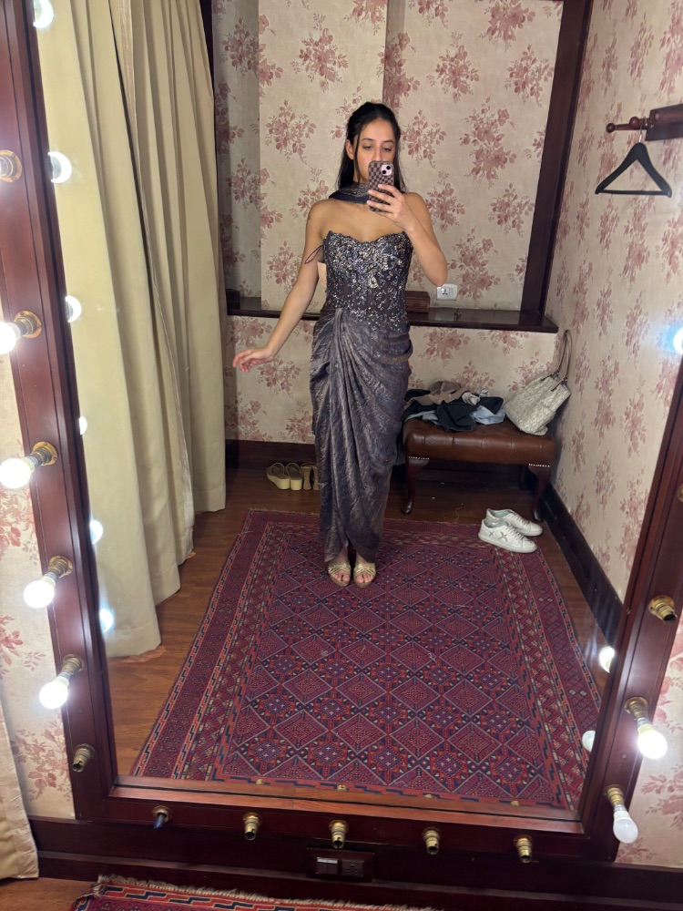 Dolly J Violet/Silver Reception Gown