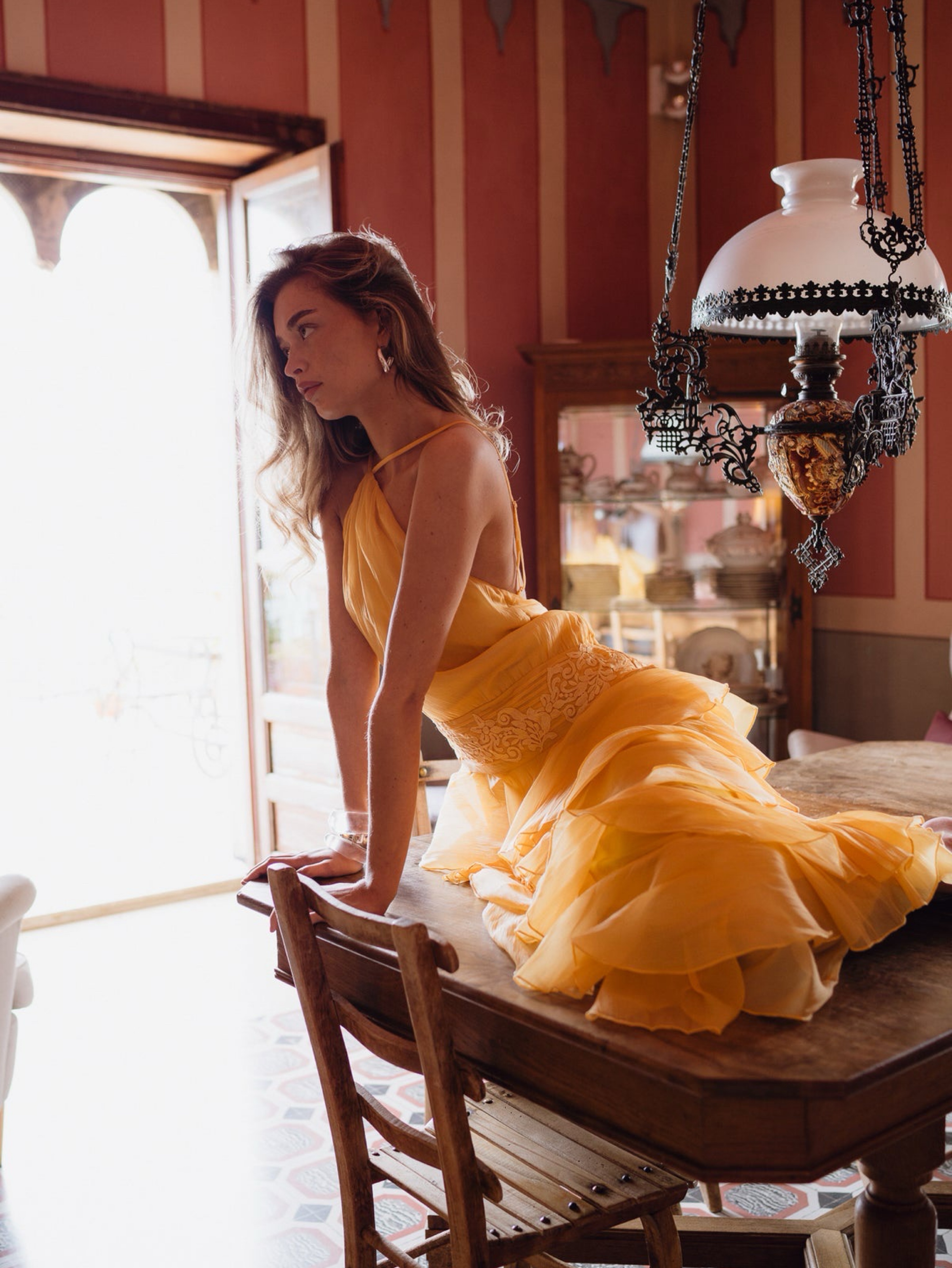 yellow halter midi dress Yellow the label Tiered Ruffle Halter Midi Dress by Yellow The Label