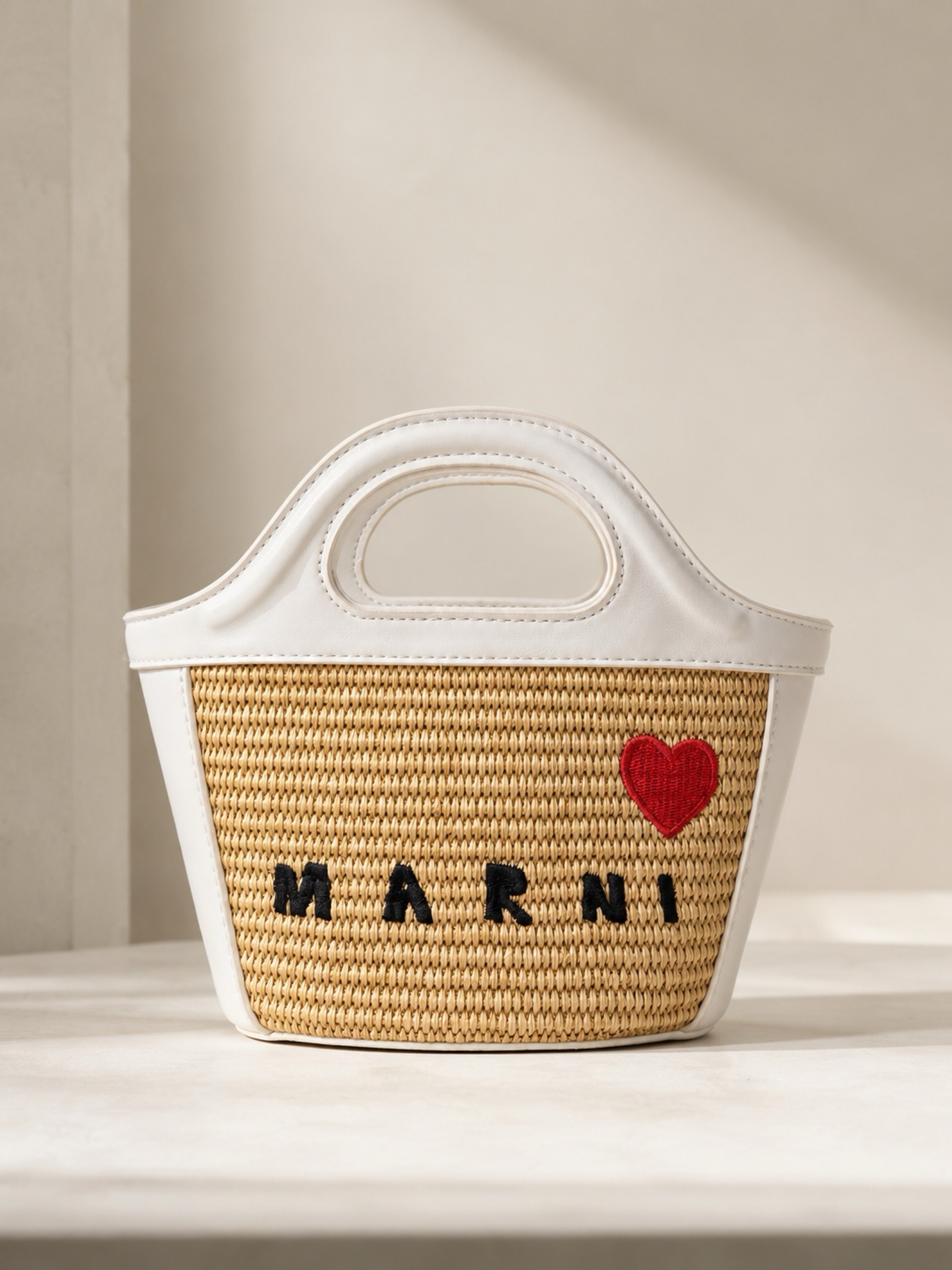 Marni Straw Woven Tote Bag by Marni - Pickle