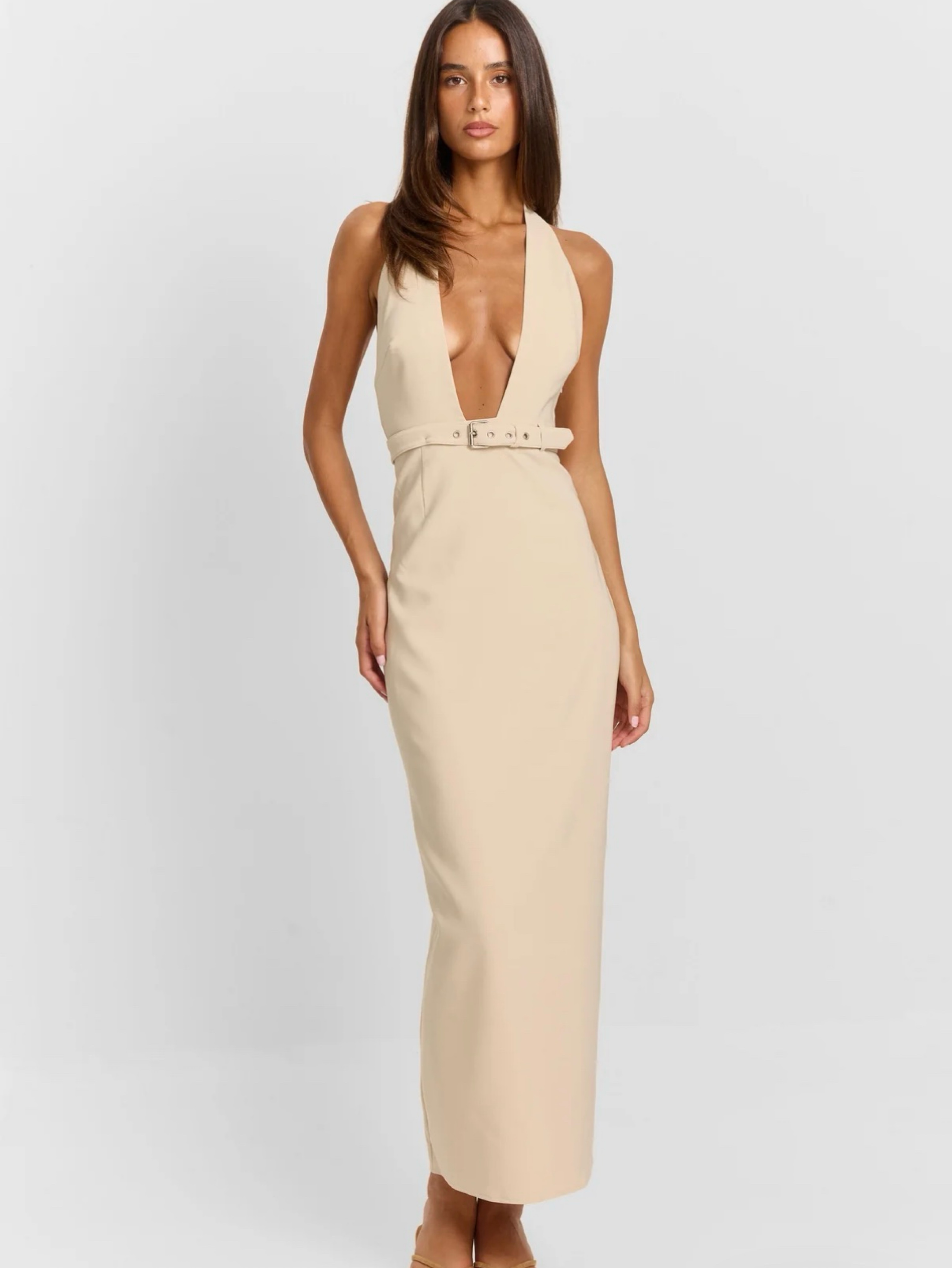 Sasha Therese natural maxi dress