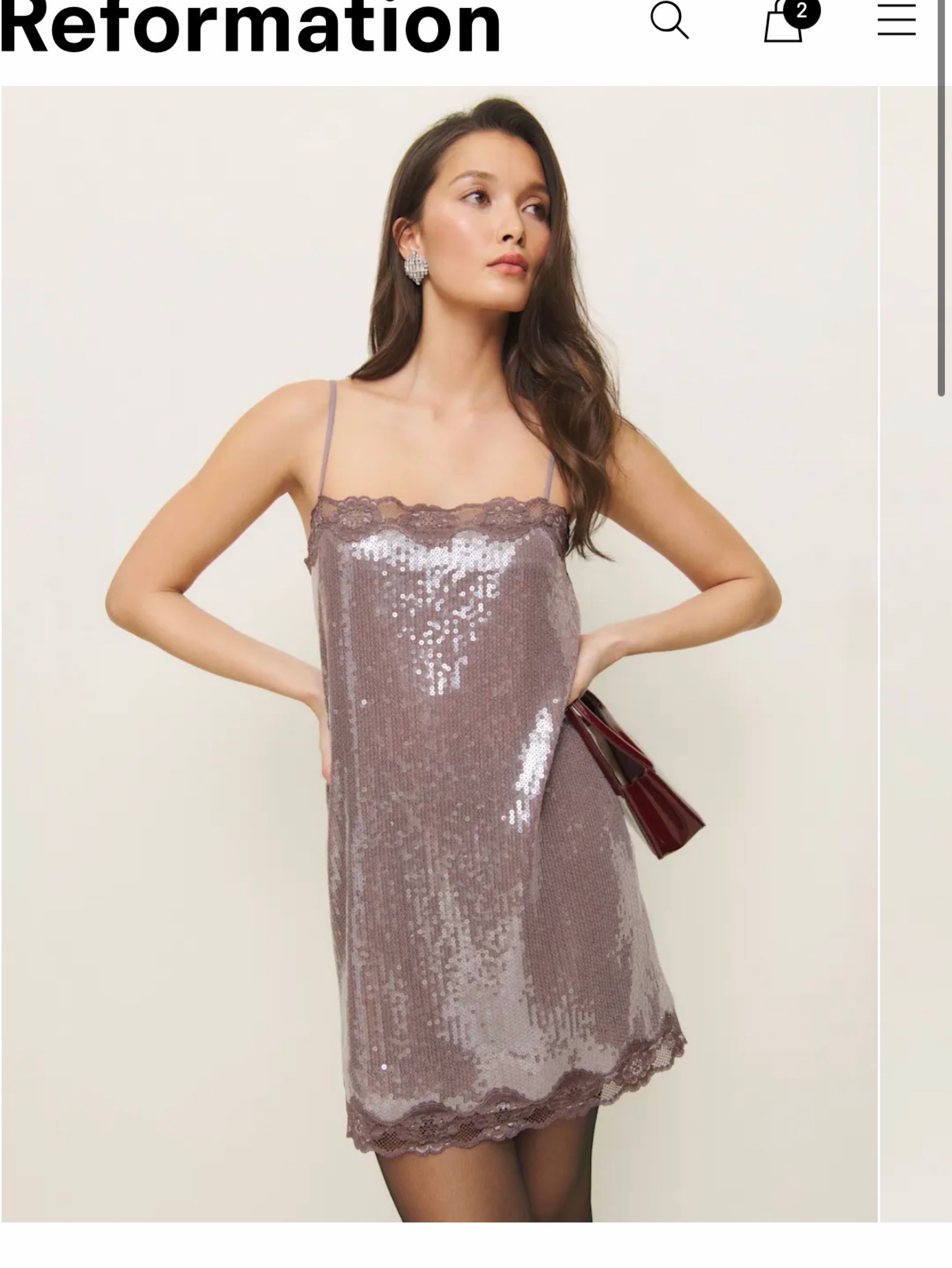 Reformation Mini Sequin Dress