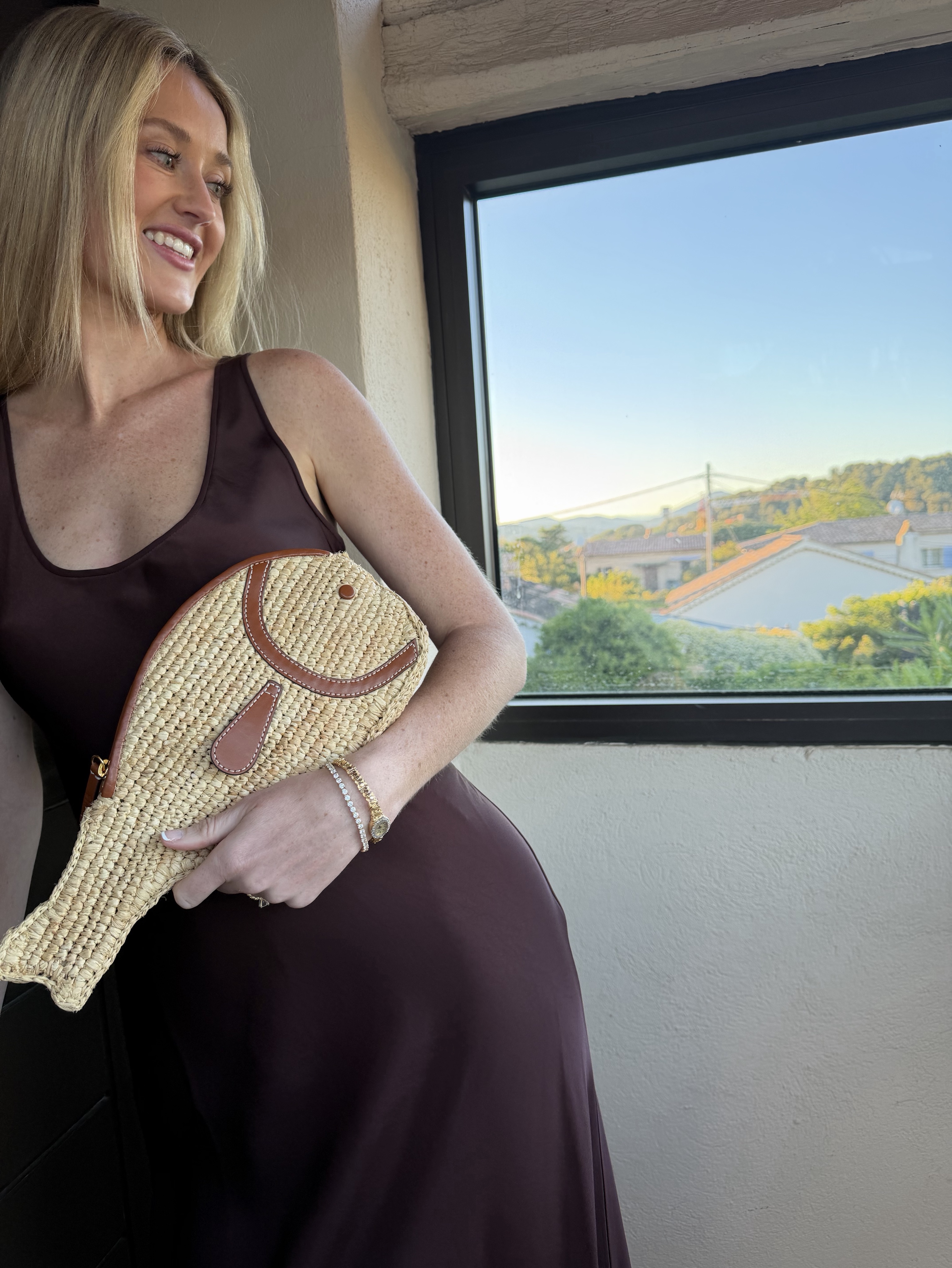 Satin Brown Slip Dress