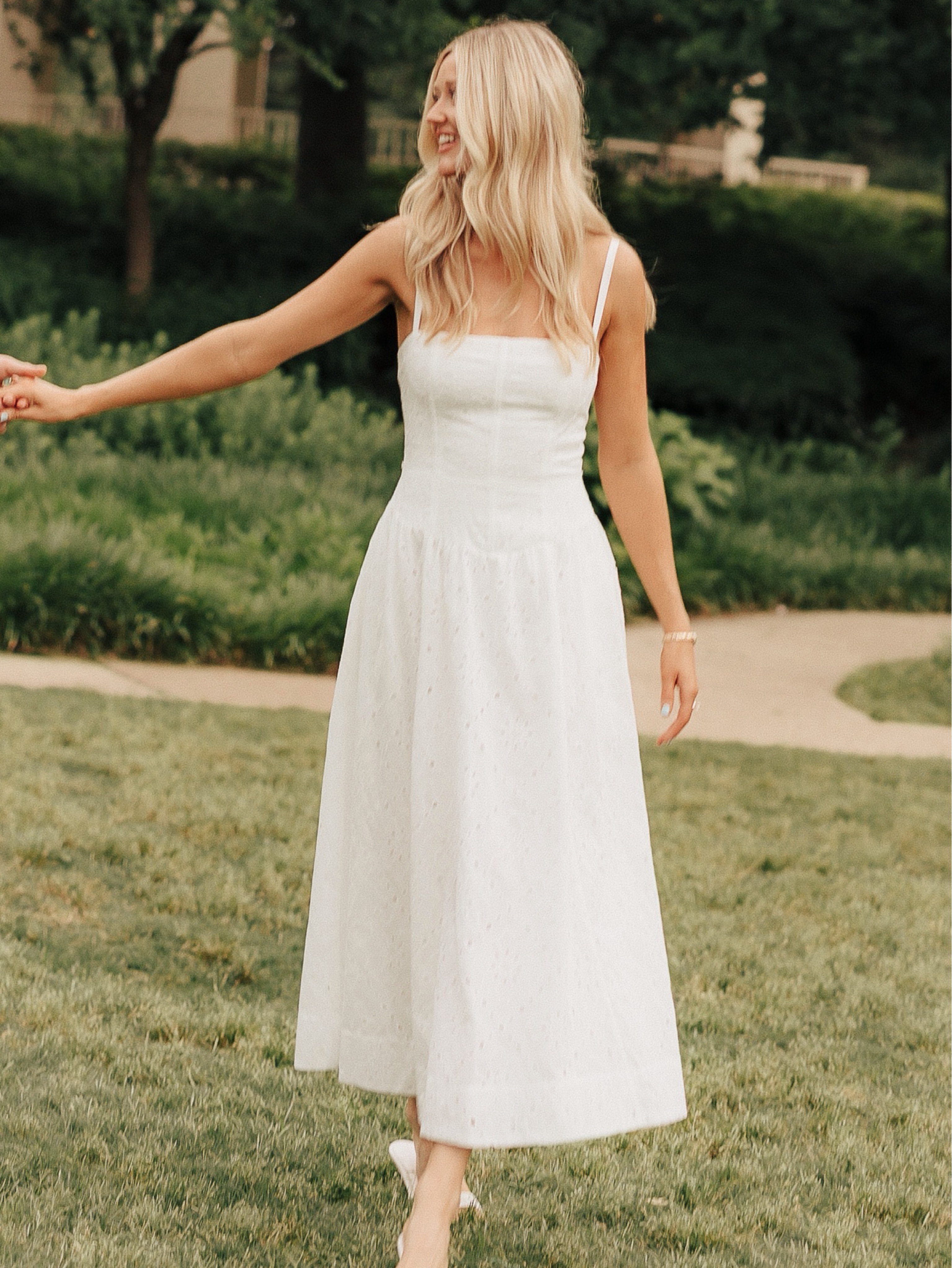 Reformation White Midi Dress