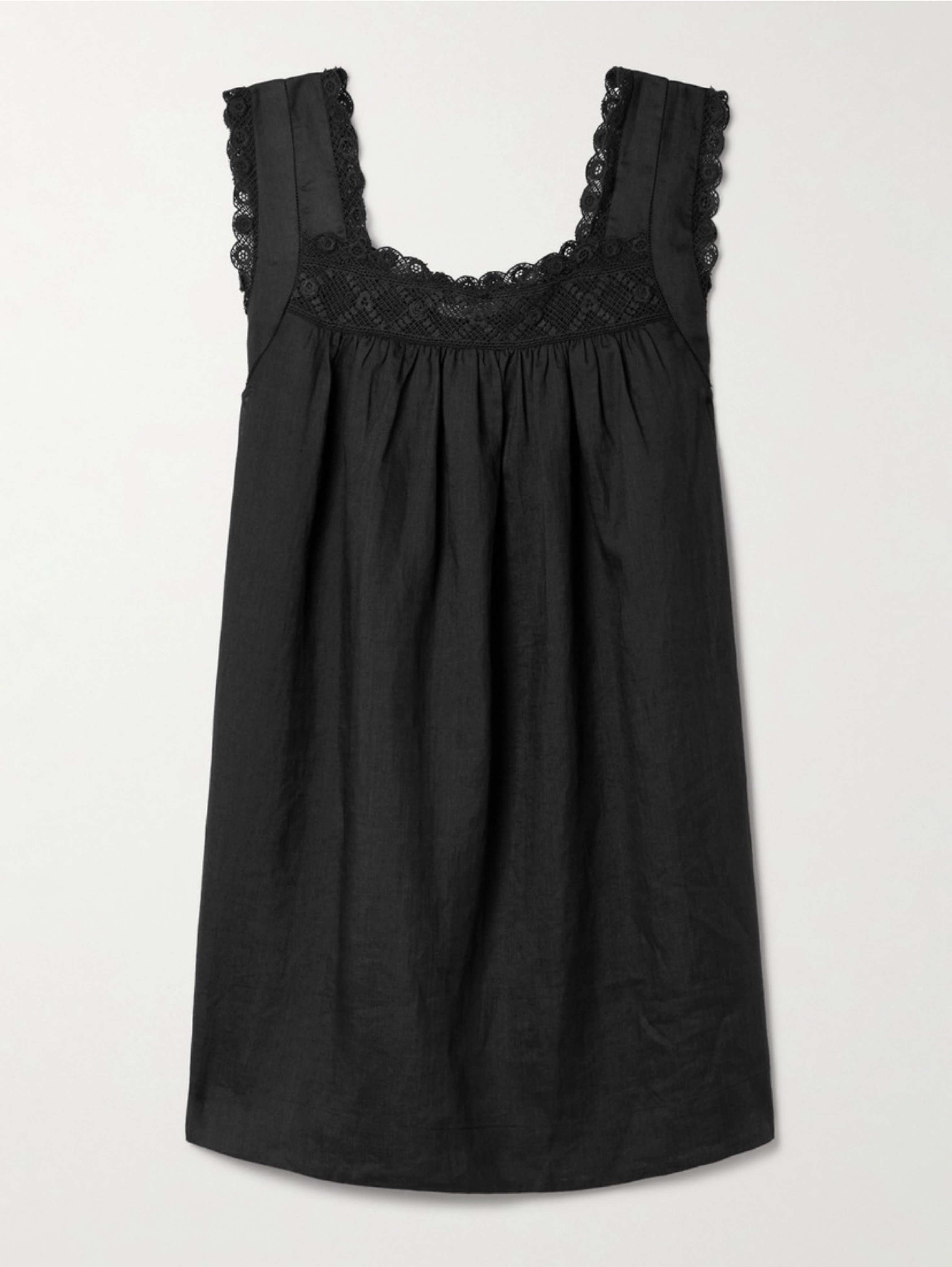 DOEN Crochet trimmed mini dress