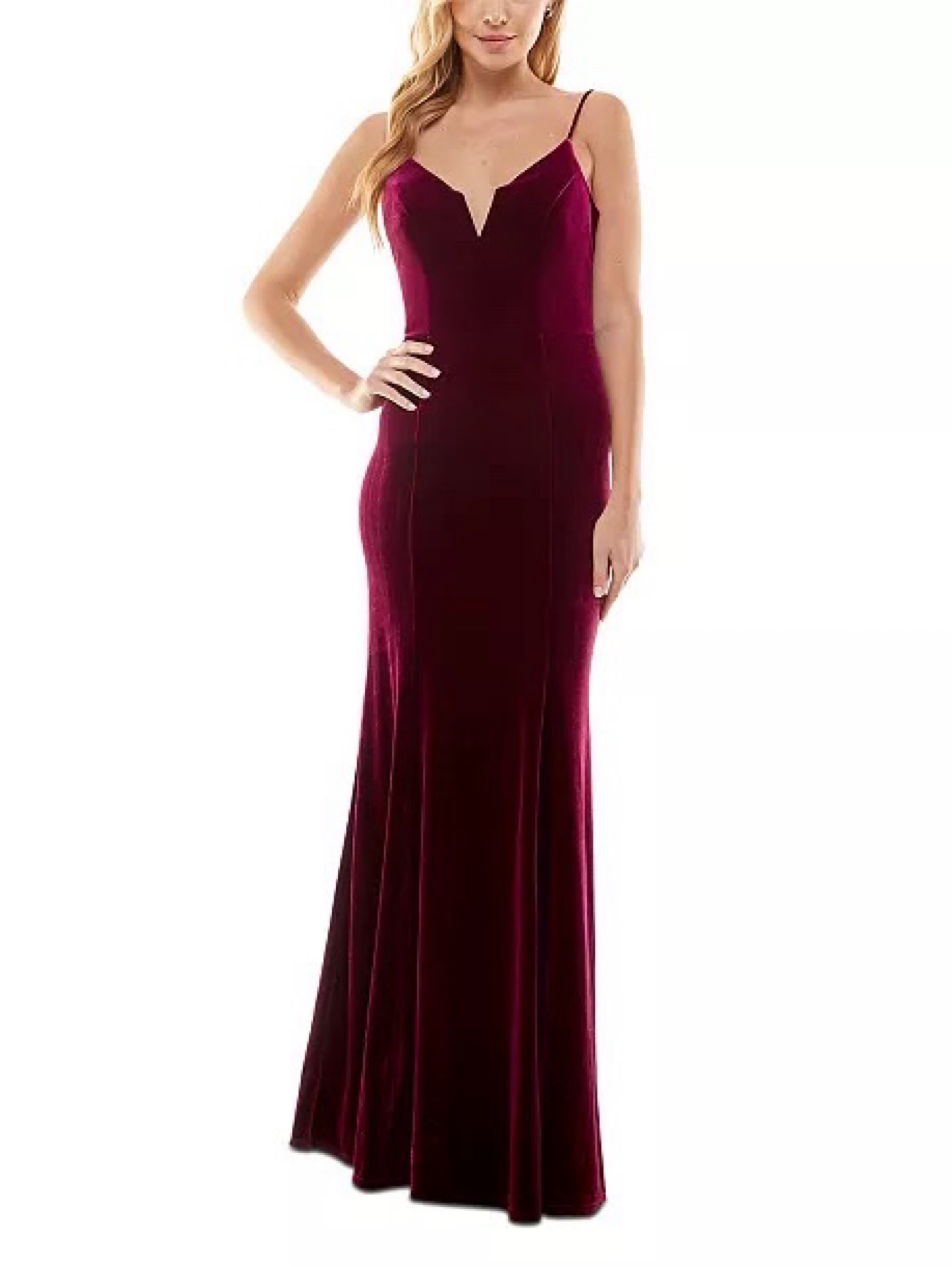Velvet Backless Formal Gown