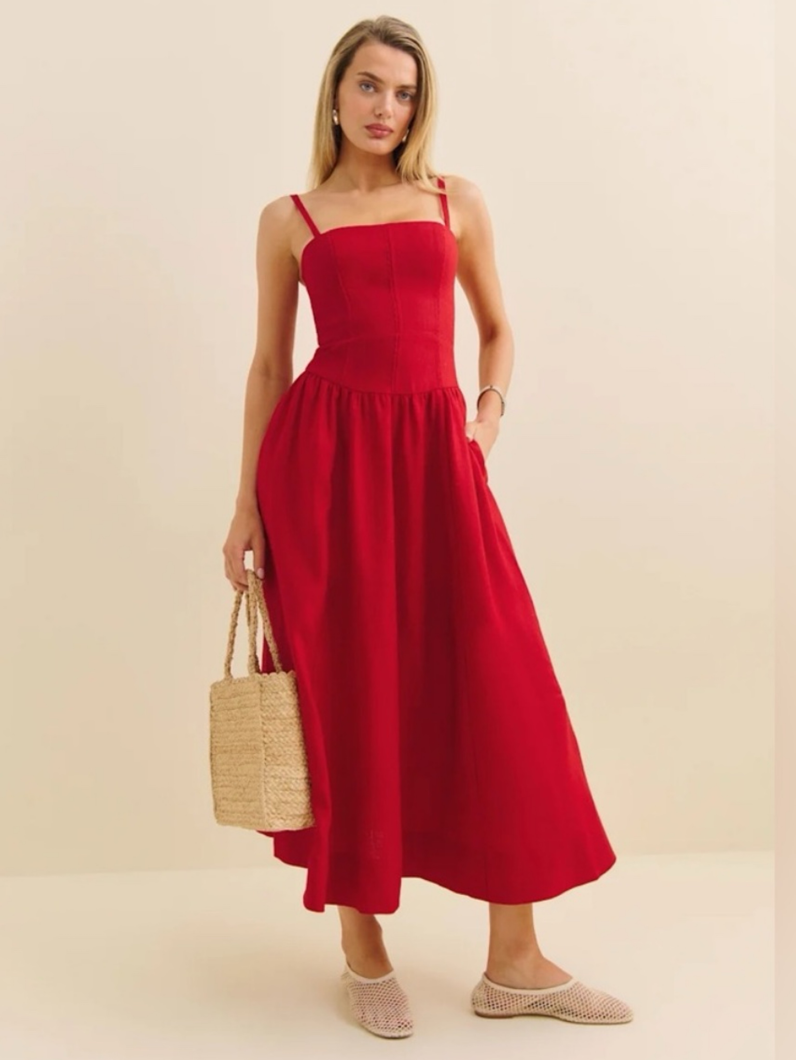 reformation kate linen dress Reformation + Petites Katarin Linen Dress