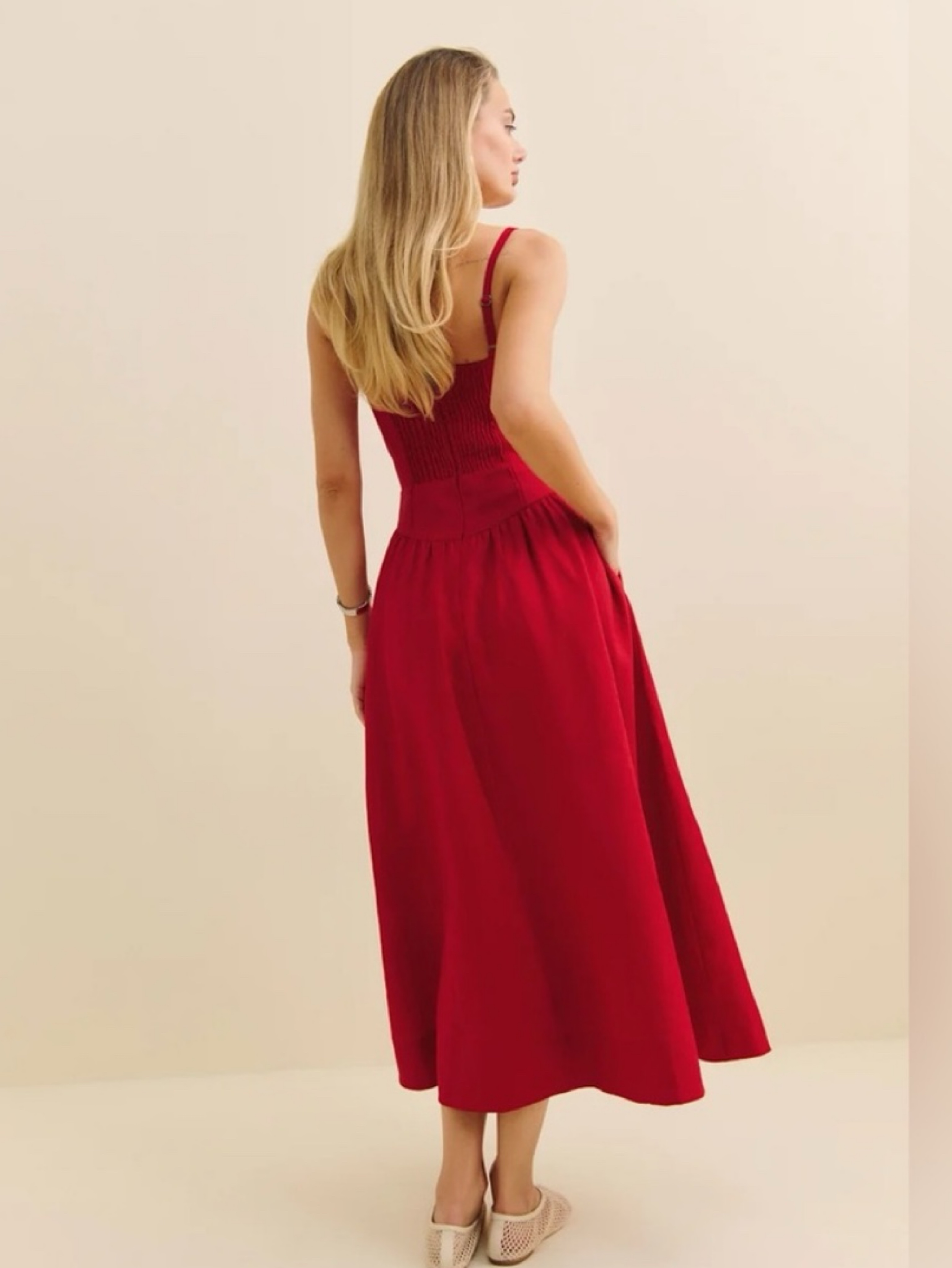 reformation kate linen dress Reformation
