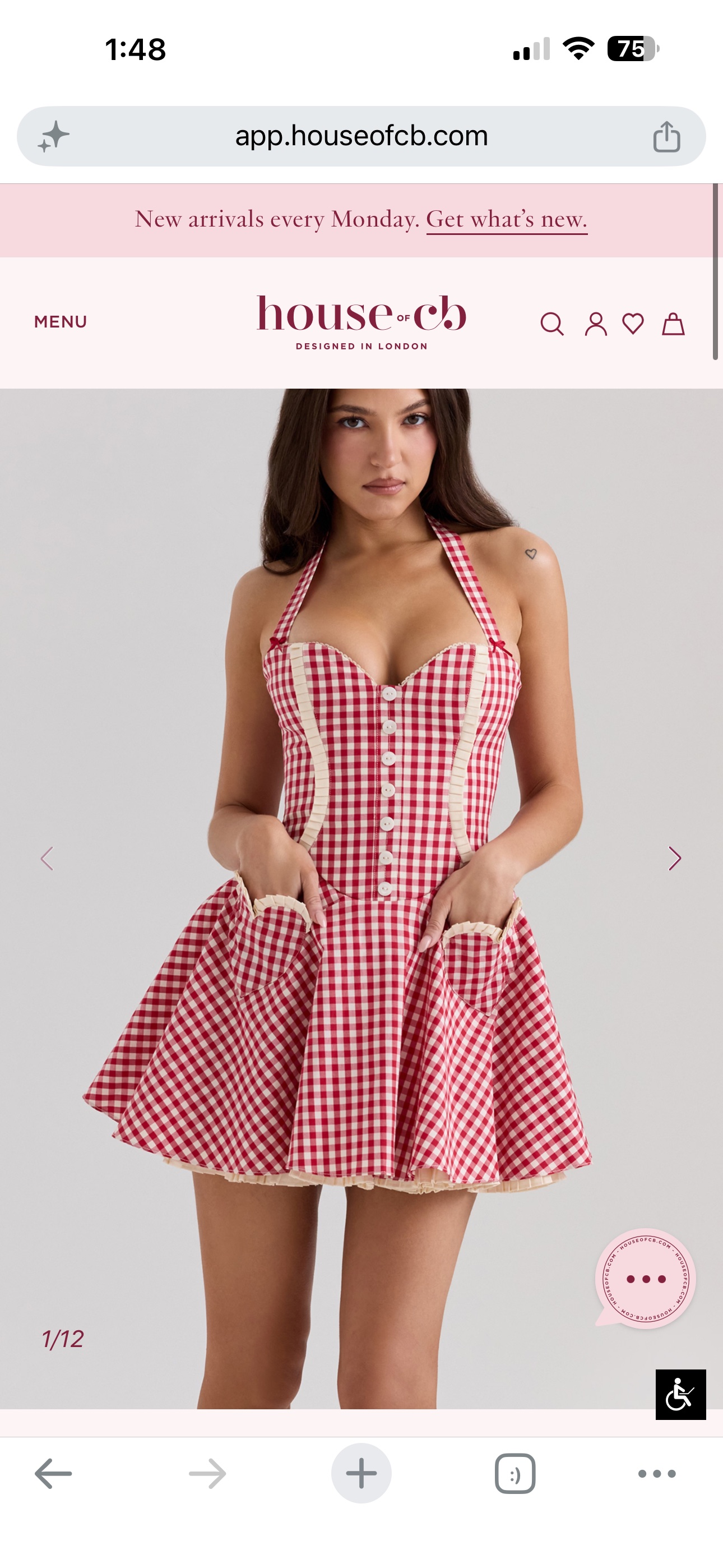 House of CB Heidi red gingham halter mini dress by House of CB - Pickle House of CB Heidi red gingham halter mini dress by House of CB - Pickle