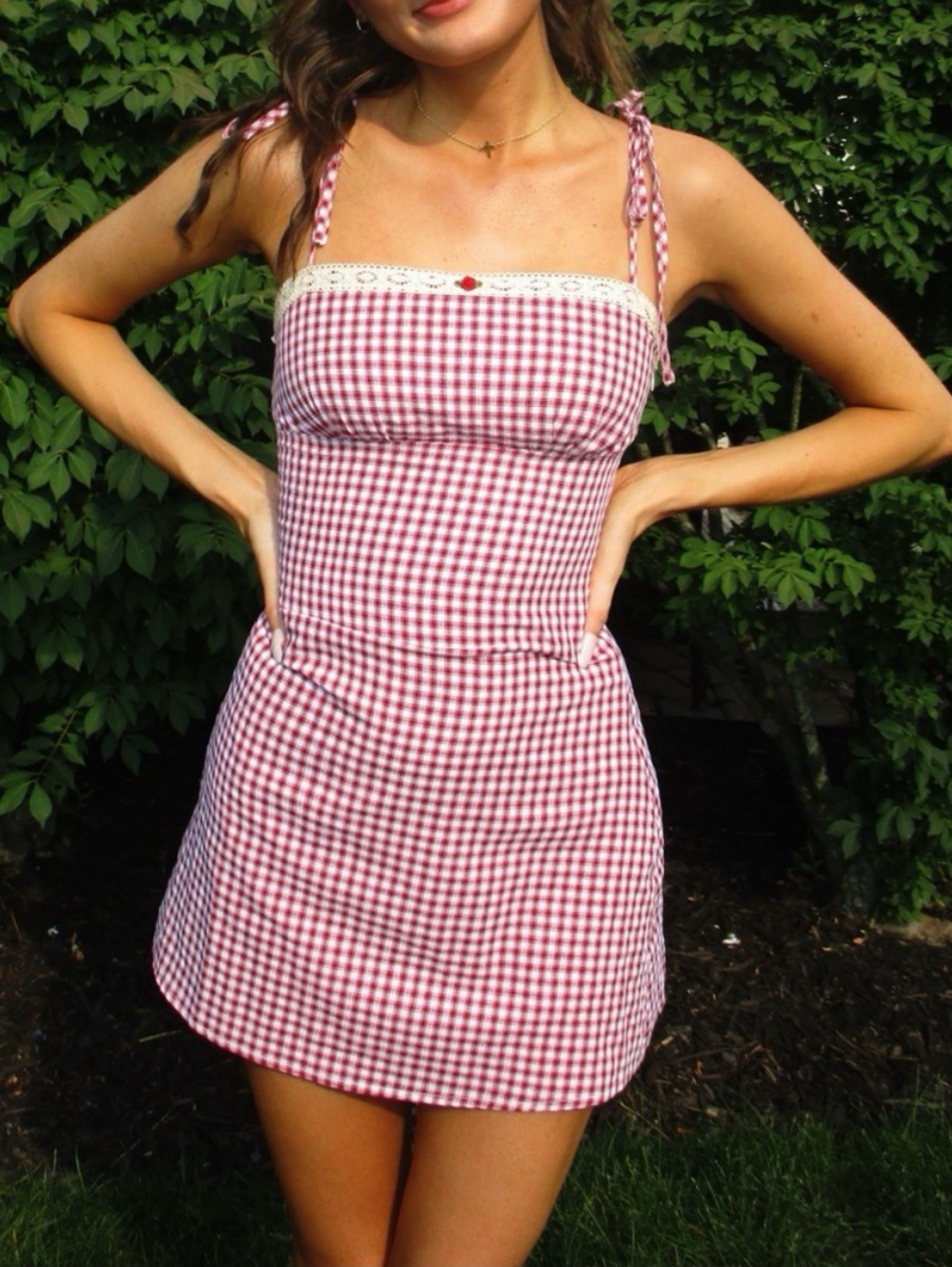 red gingham dress princess polly Double Date Mini Dress Red Gingham