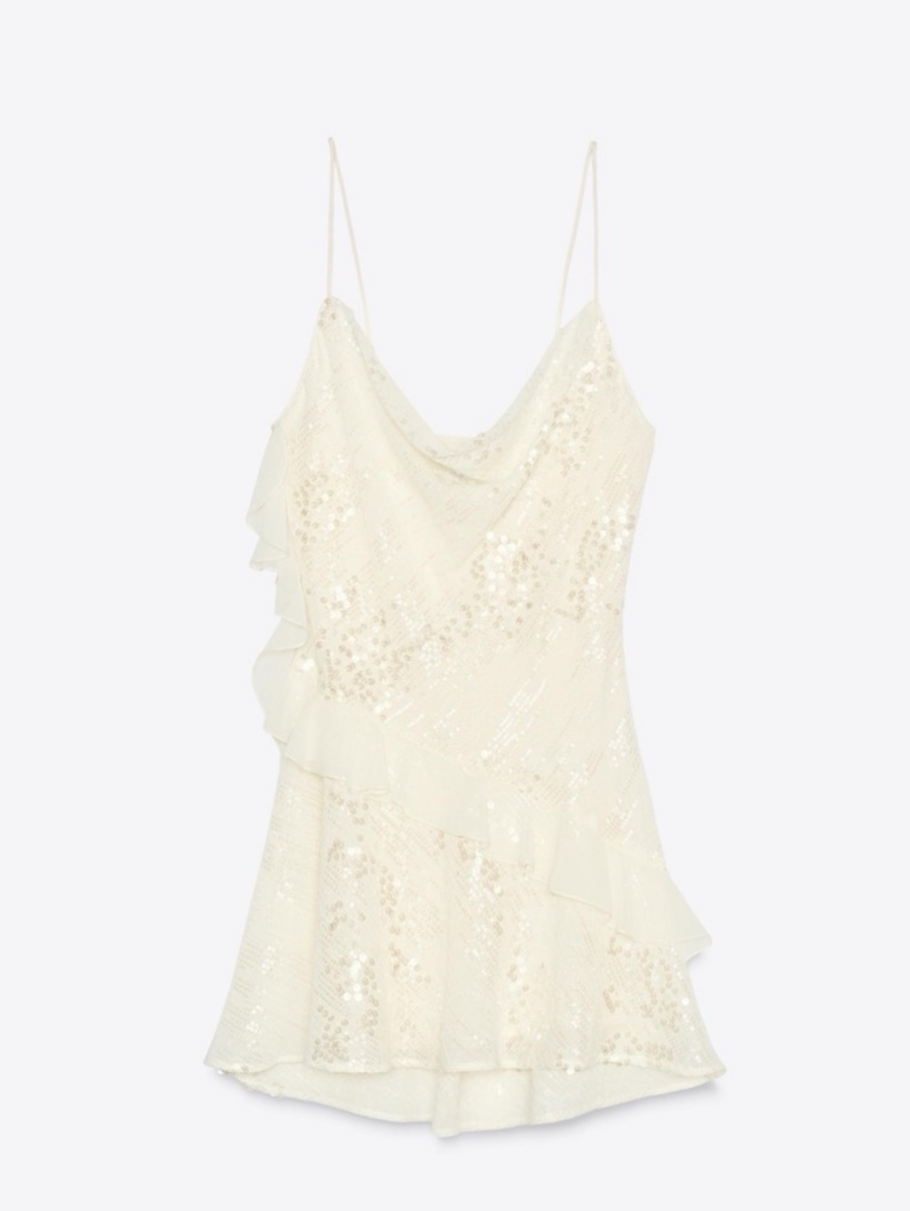 sequin ruffle mini dress zara SHORT SEQUIN DRESS WITH RUFFLES, Ref: 8877/894, Link in Story (24h) / Highlights (Zara links 1) , NEW IN