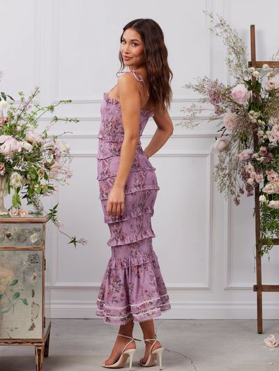 V Chapman Geranium Dress in Lilac Tapestry Rose by V Chapman | Pickle