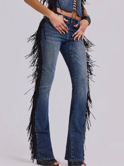 Jaded London black fringe Jean by Jaded London | Pickle