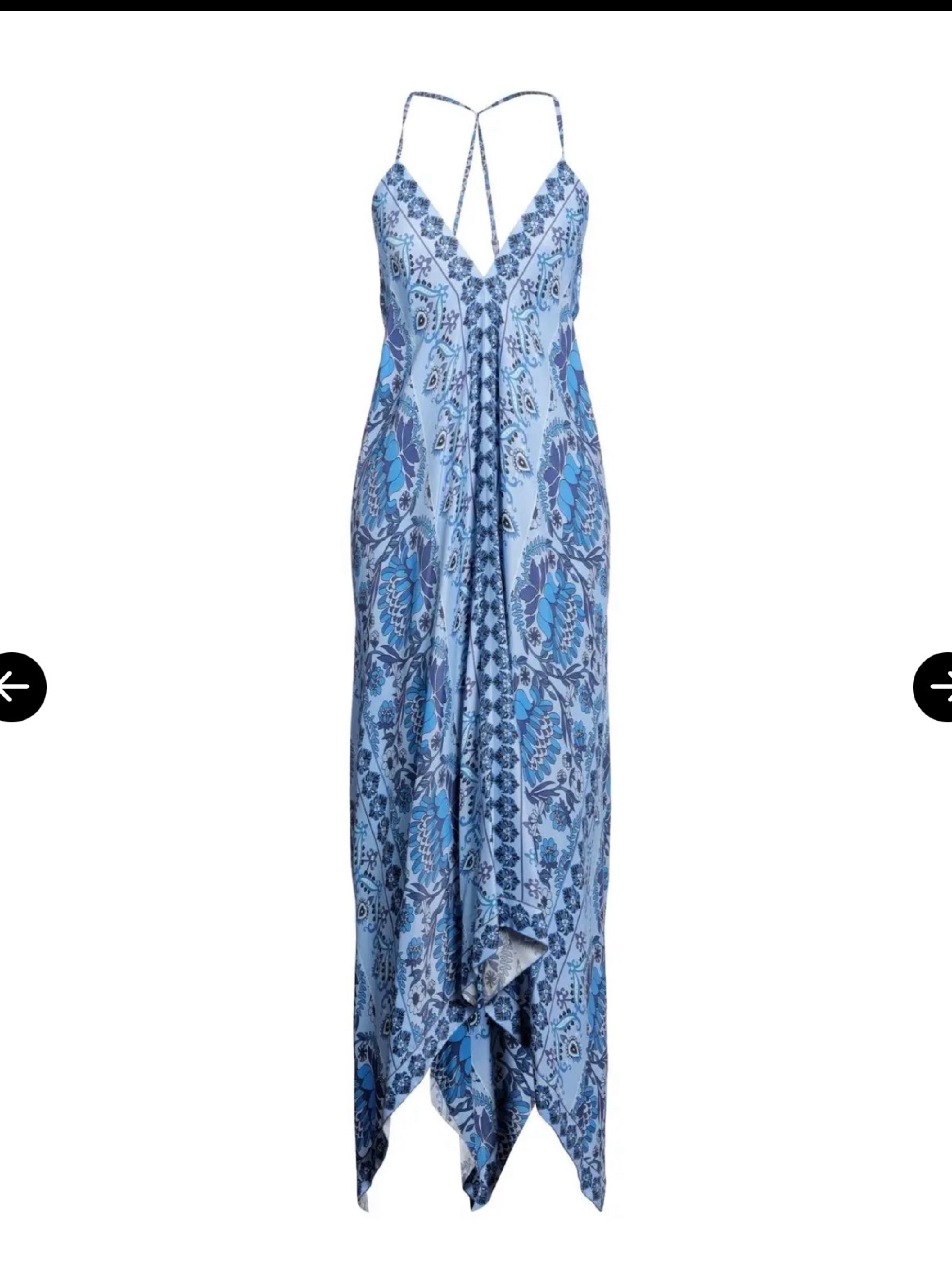 Sandro blue and white dress