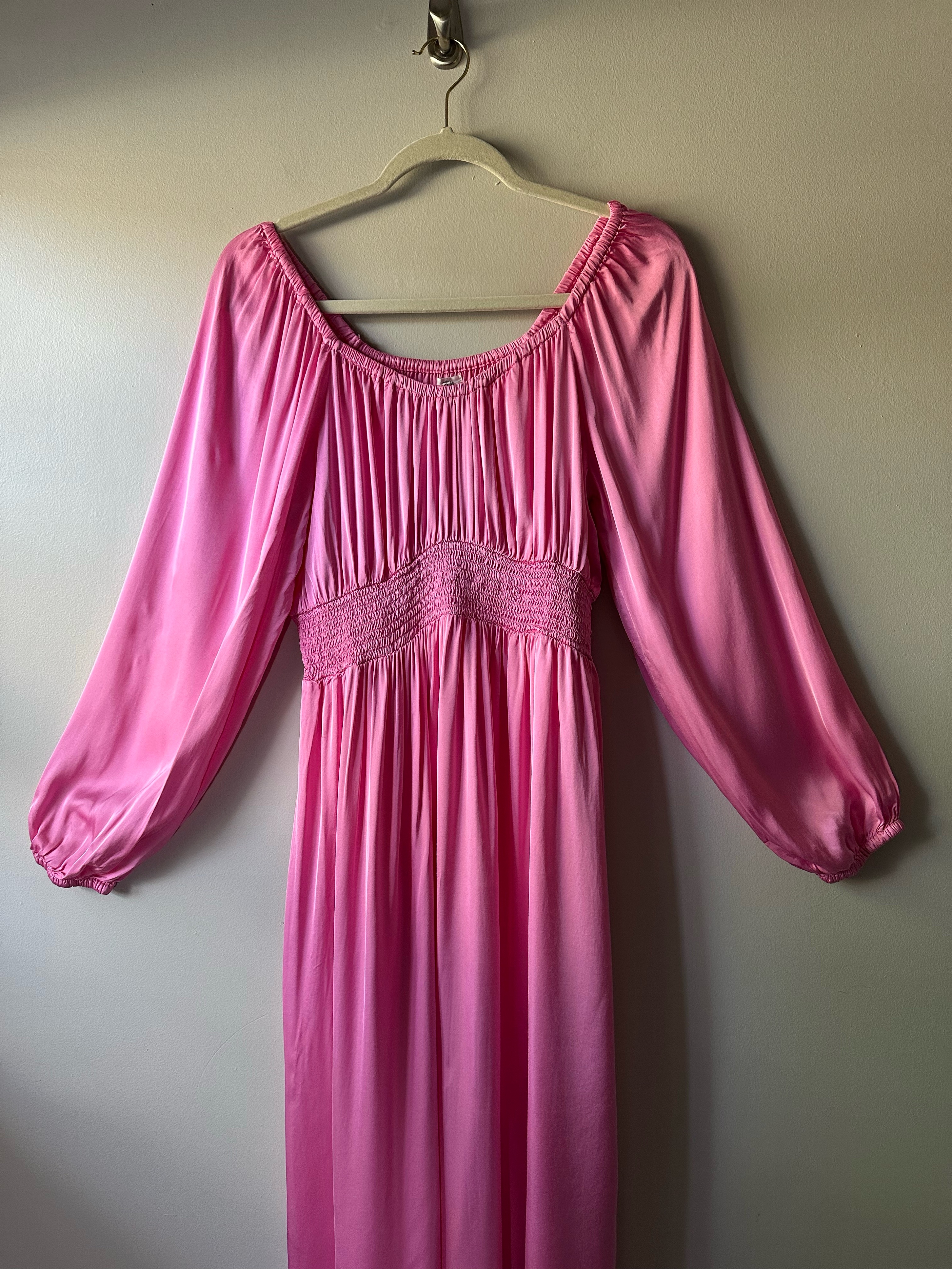 aerie smocked midi dress Aerie At The Barre Smocked Dress