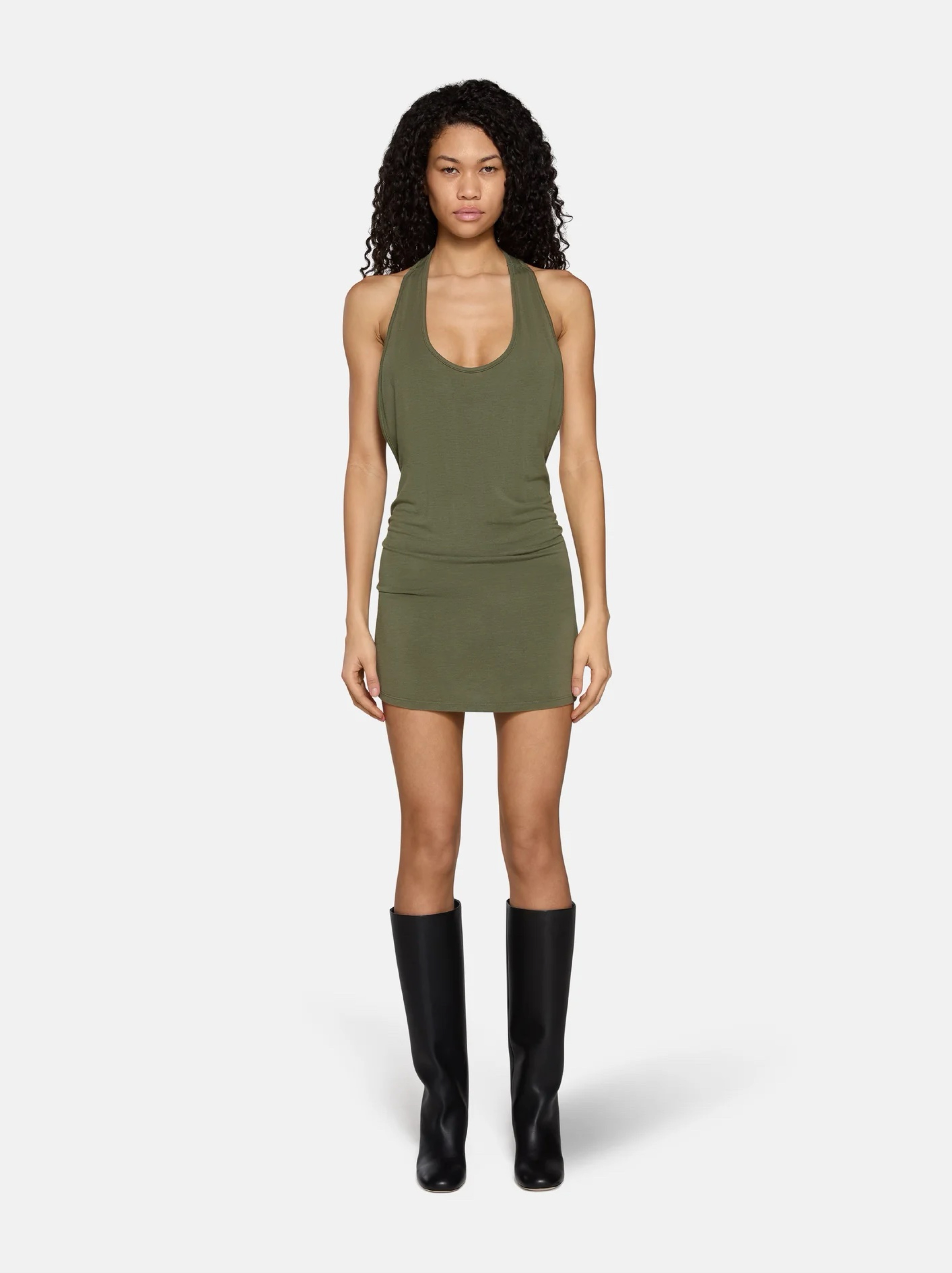 EB denim Valley Racer Tank Dress Army