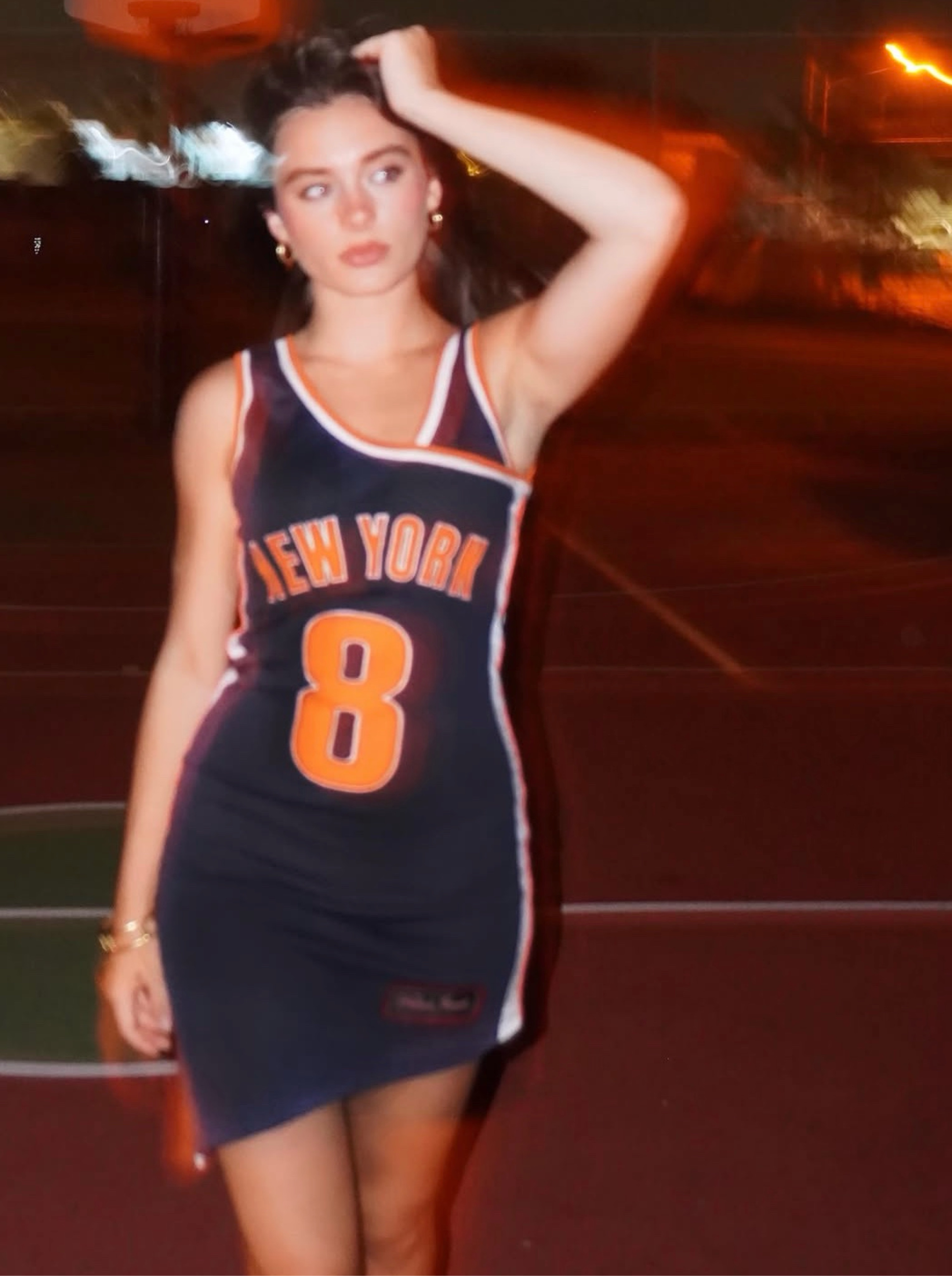 knicks jersey dress Ultra Game NBA NY Mini in White | Size: XS | Knit Fabric This NBA Knicks halter mini dress hugs in all the right places with a sporty lace Knicks Jersey Dress