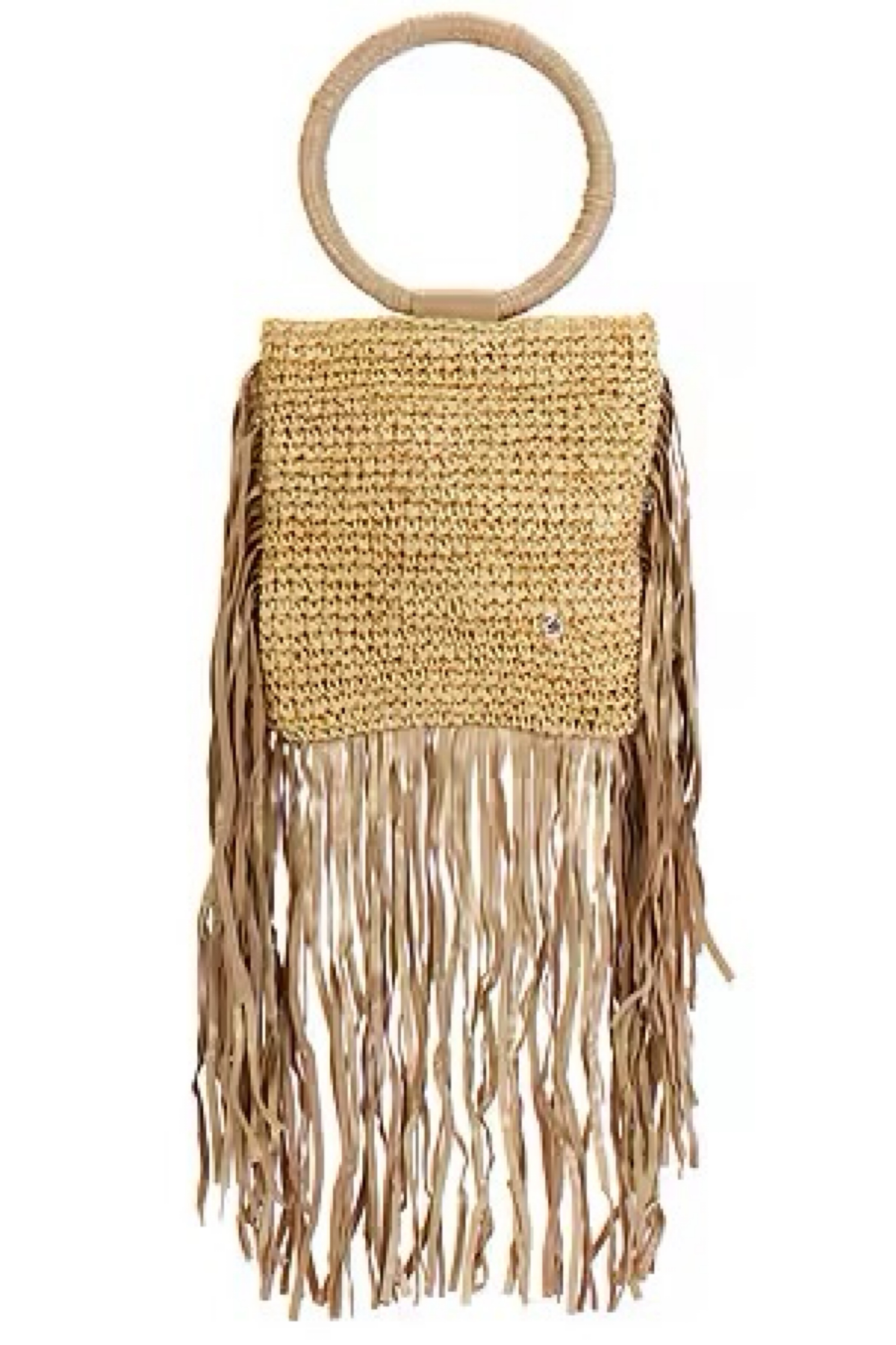 Modica Clutch in Natural & Gold FLORABELLA