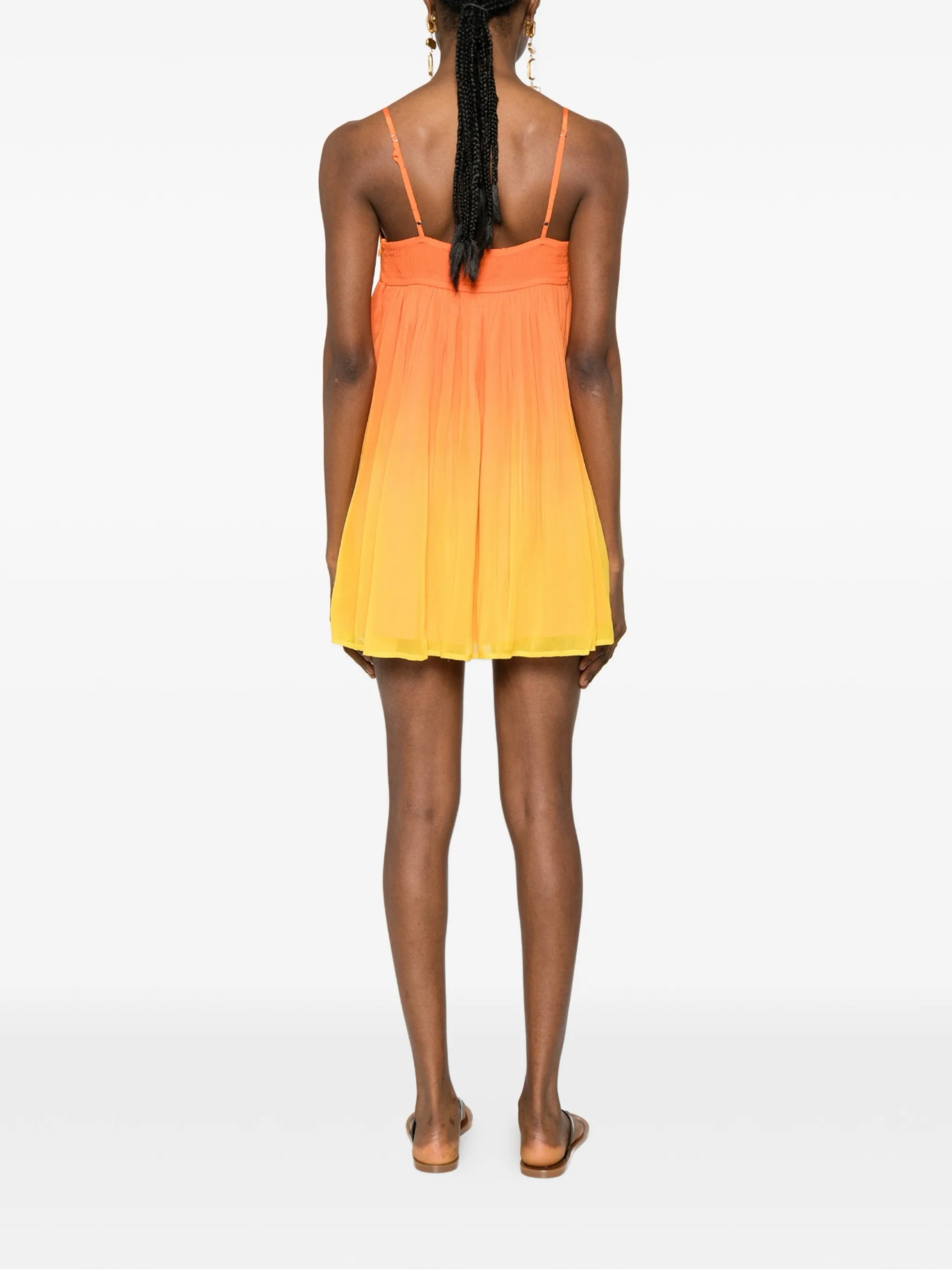 leslie amon dress orange Leslie Amon Orange Beaded Starfish Dress by Leslie Amon
