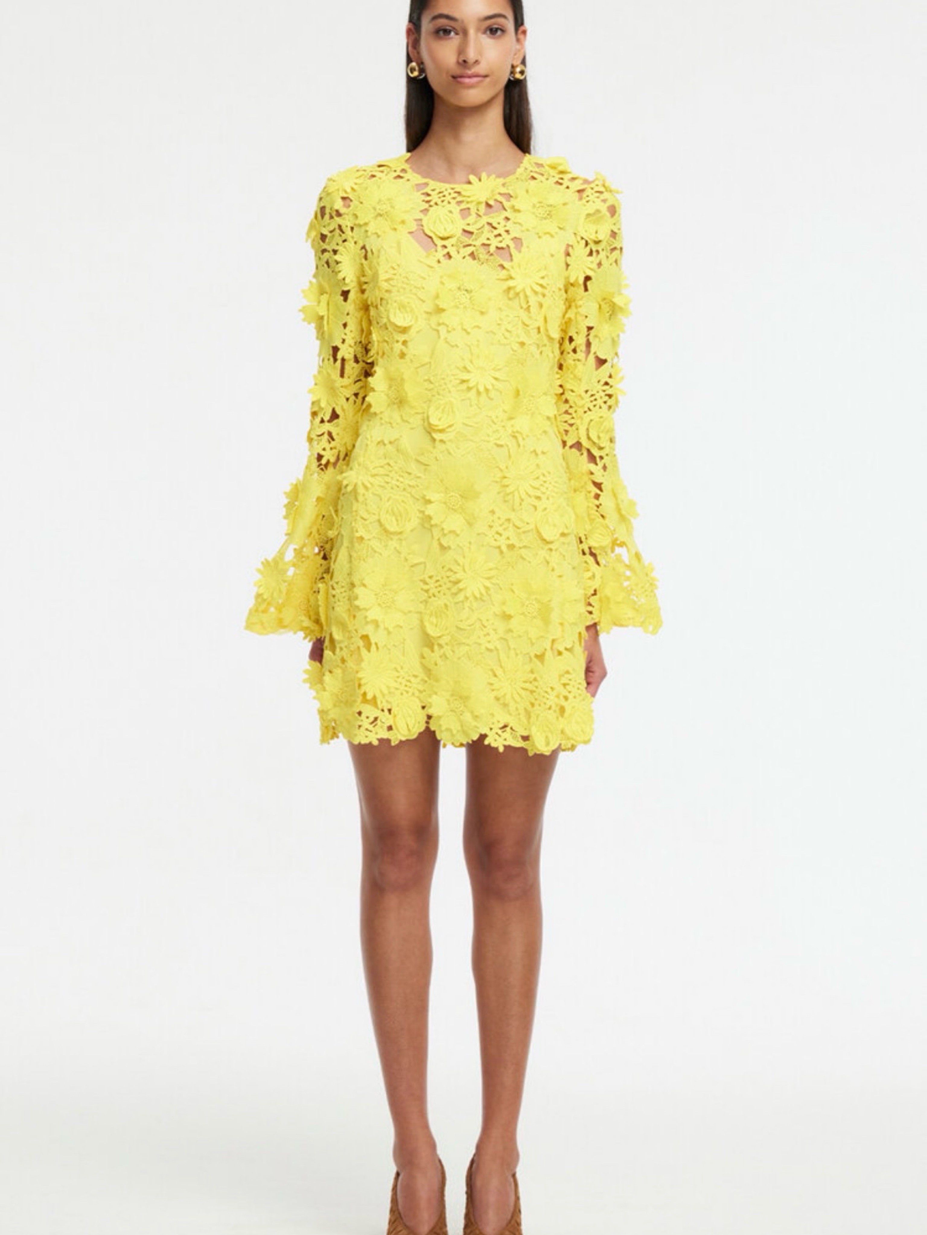 leo lin yellow mini dress As Seen On. @blaireadiebee wears the Rosario Tweed Petal Bustier Mini Dress & Jazlyn Tweed Blazer, from the Downtown Collection. #leolin #downtown #prefall25