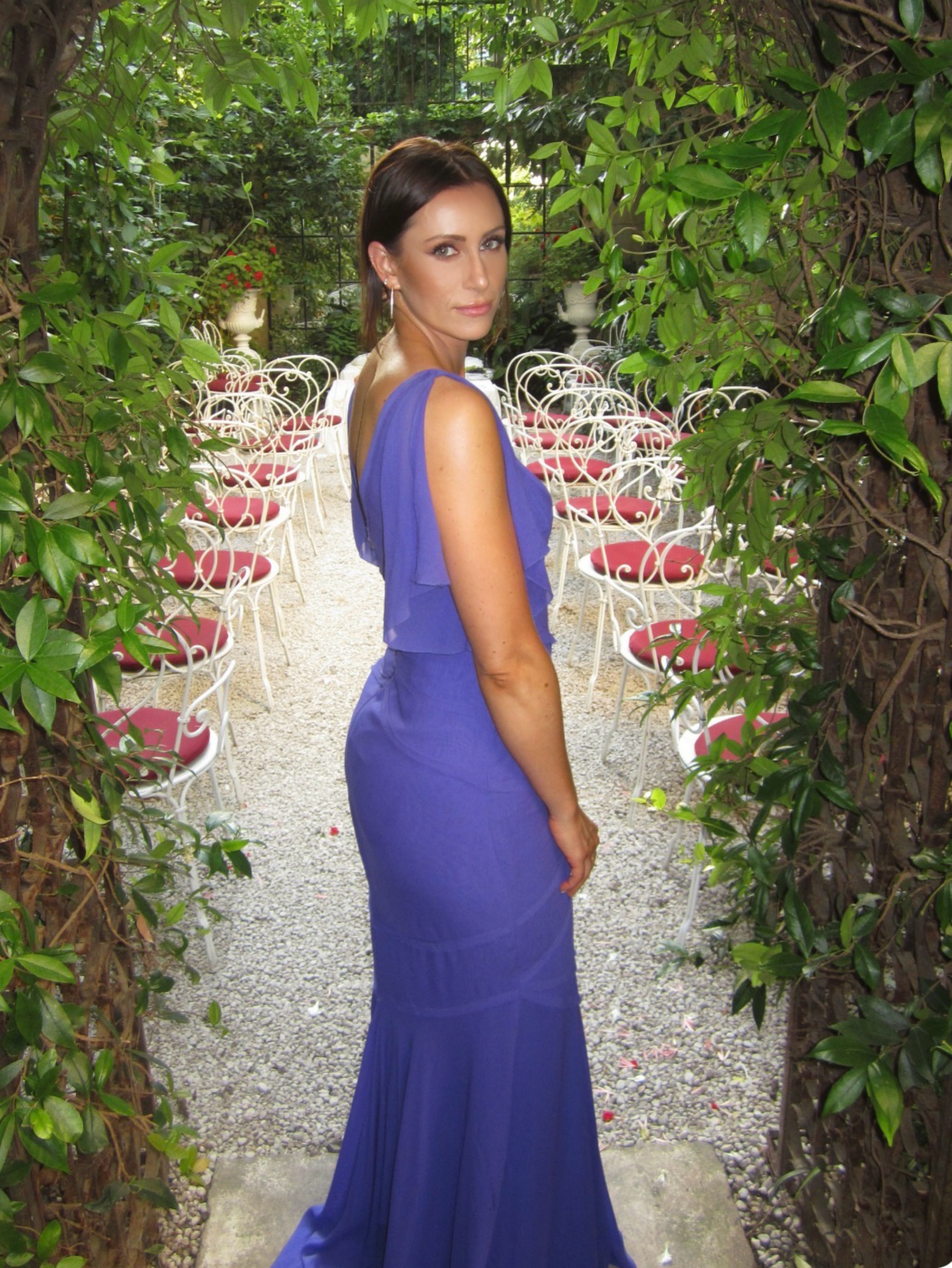nicole miller mermaid dress Nicole Miller Sleeveless Ruched Mermaid Gown Sz 10 Antique Brass