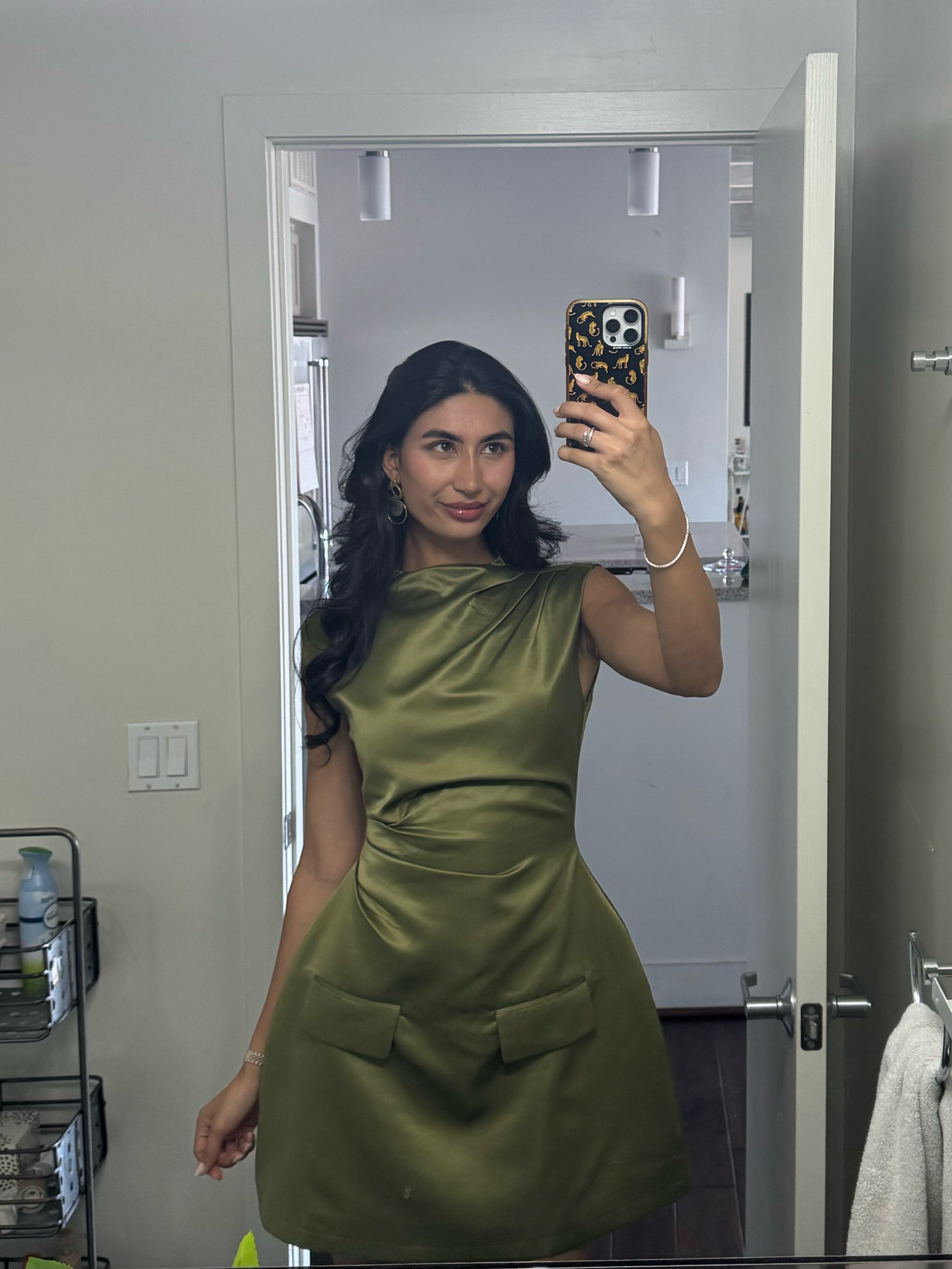 odd muse green dress Volume Midi Dress Odd Muse