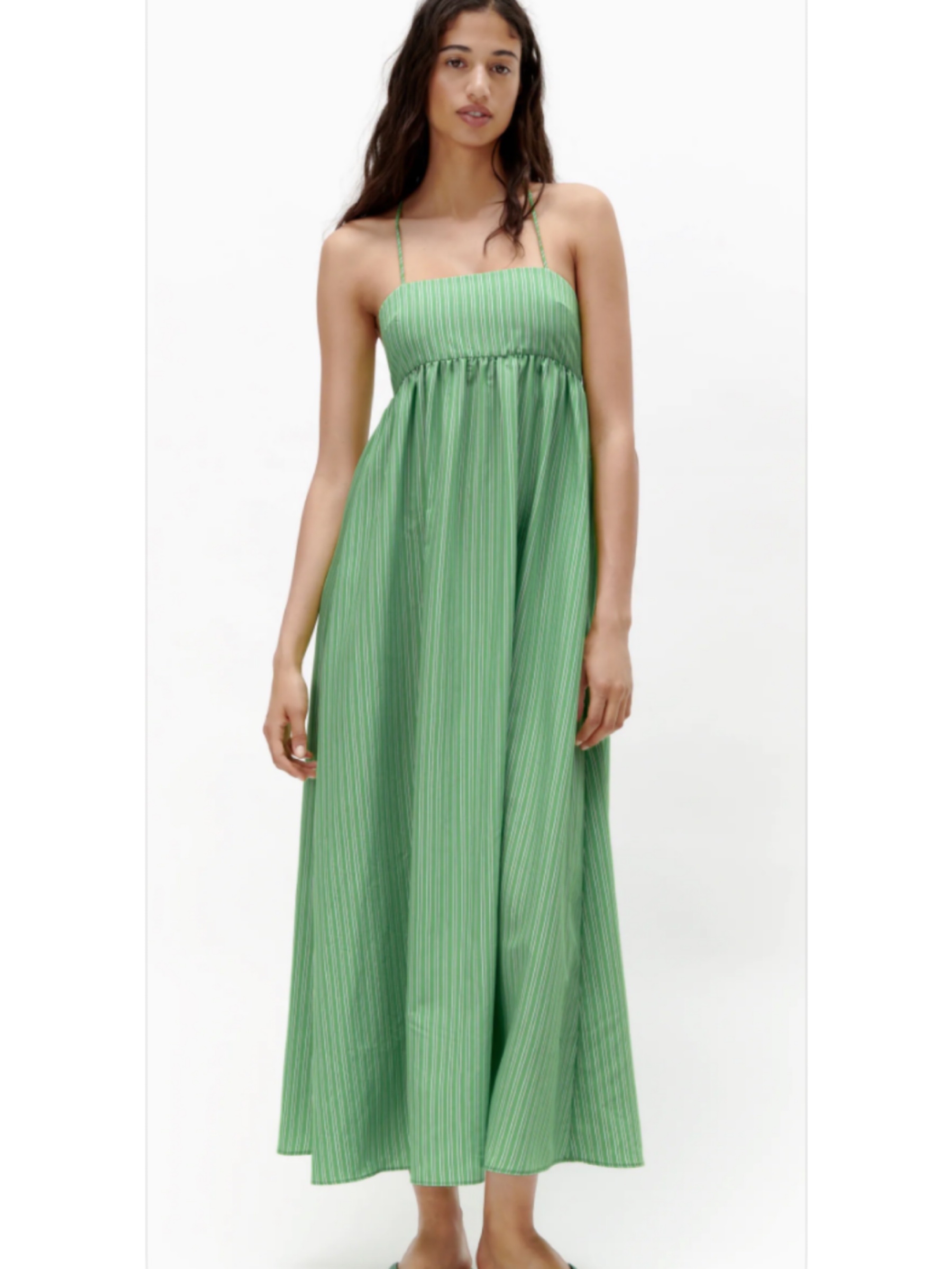 Zara Green Stripe Maxi by Zara