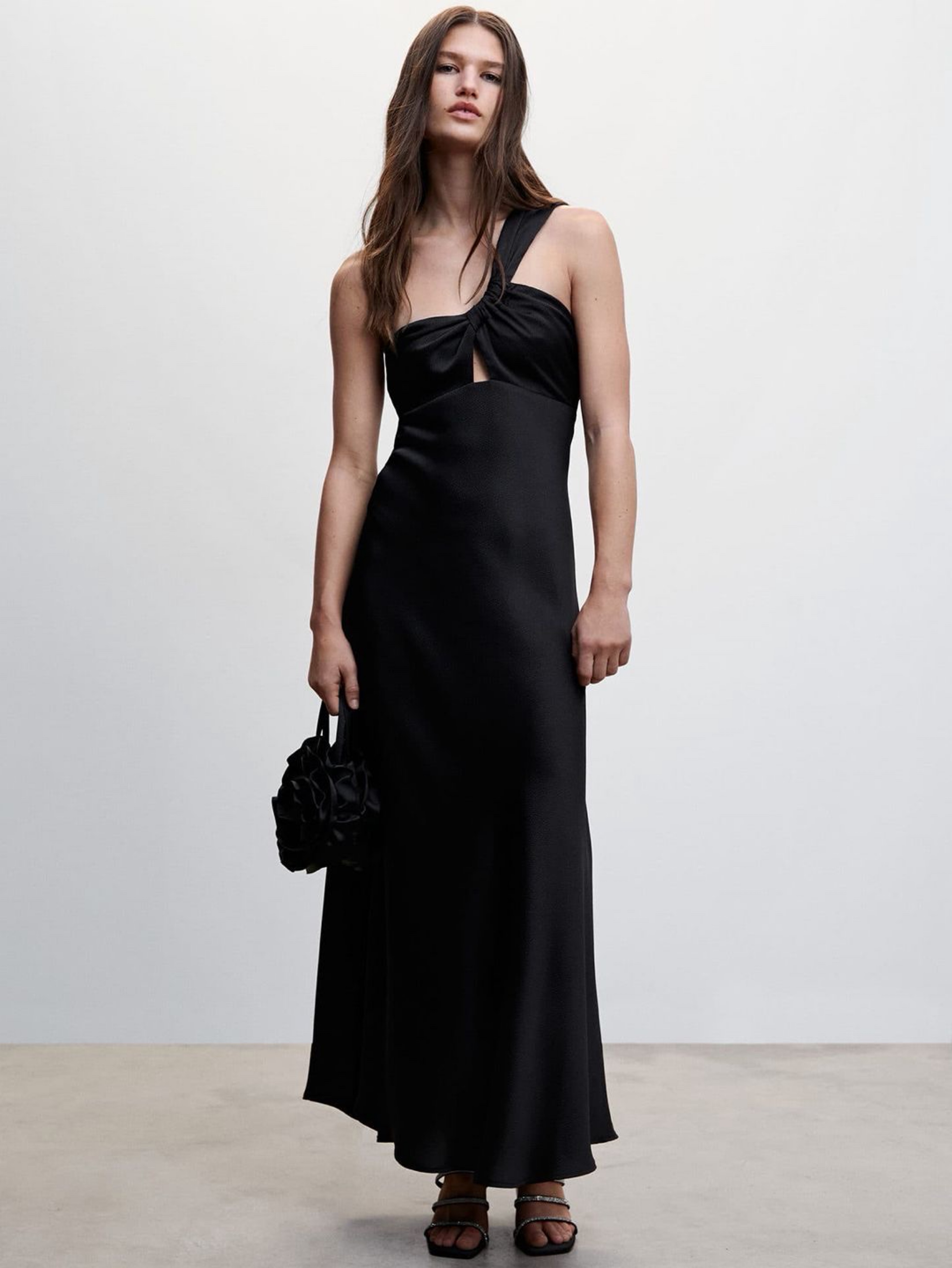 Mango One Shoulder Dress