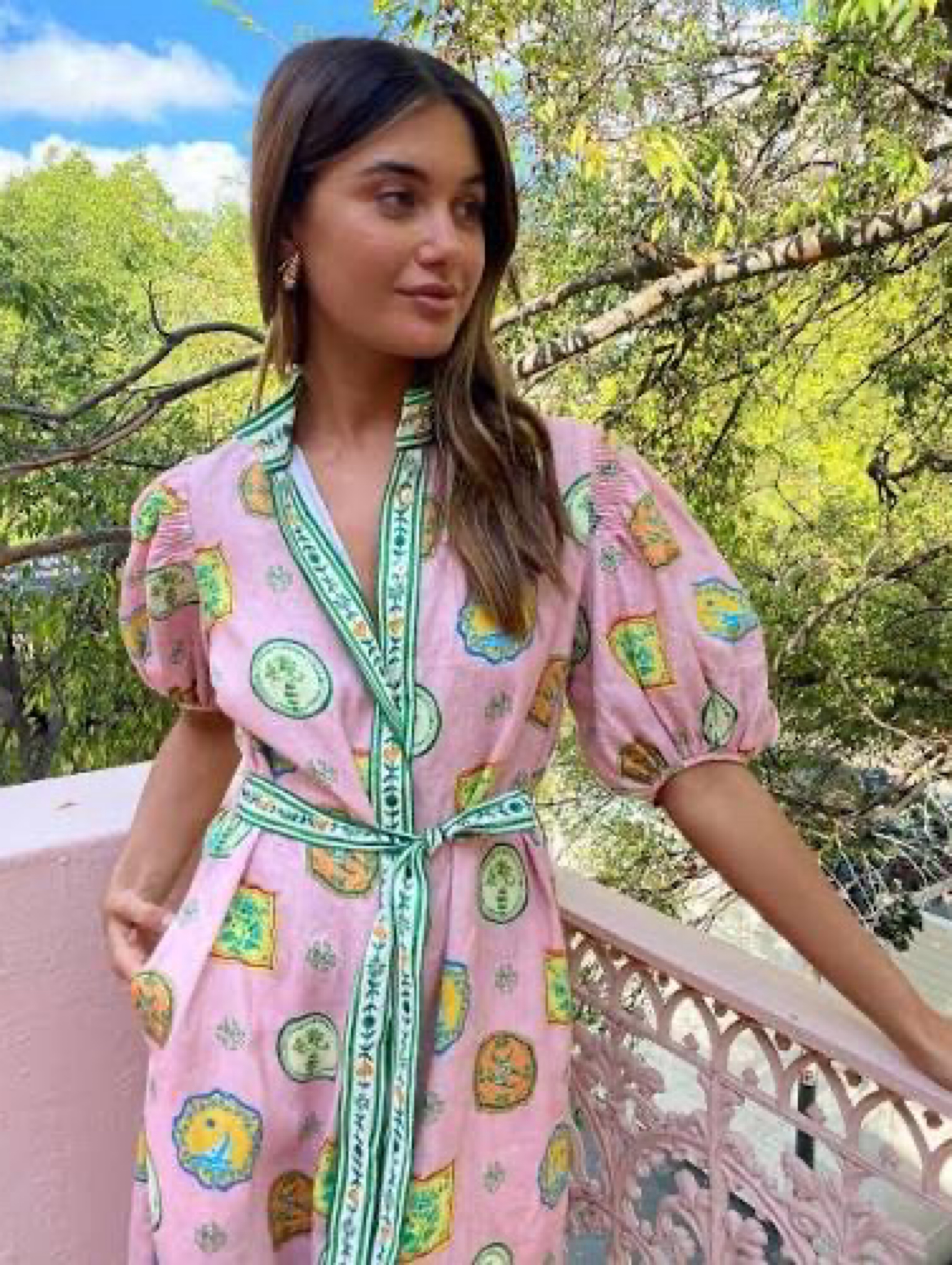 Alemais Porcelain Printed Shirtdress