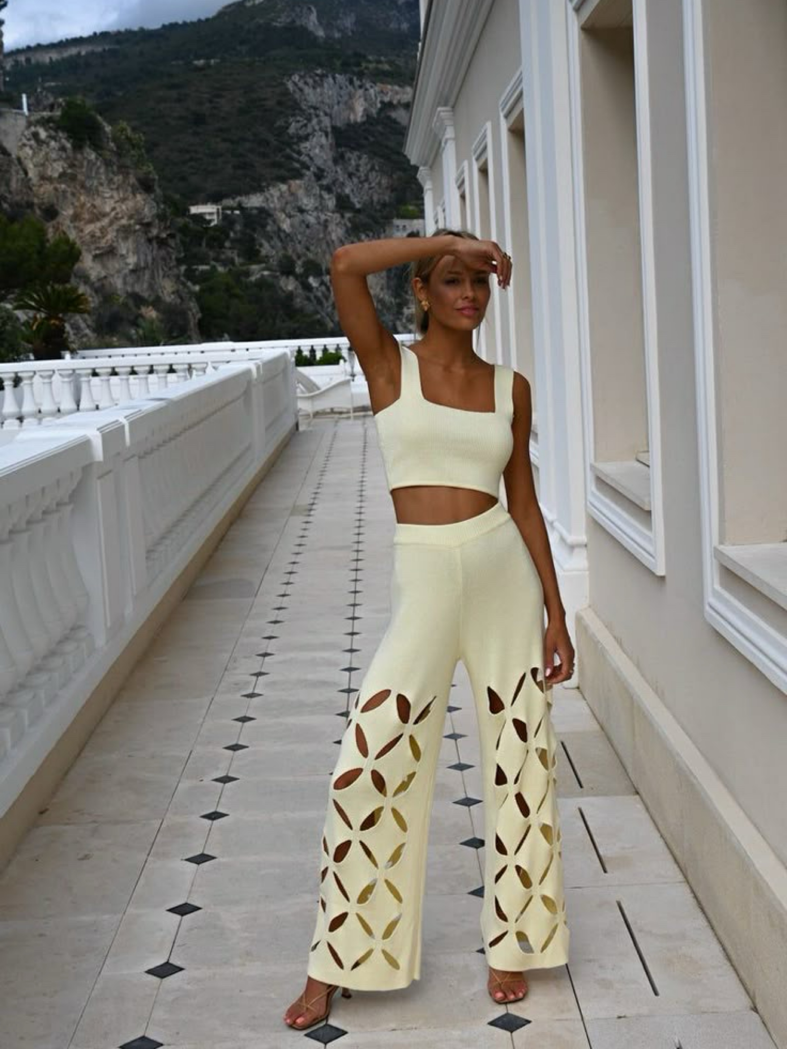 Yellow the Label Taurus Knit Cutout Pant Set