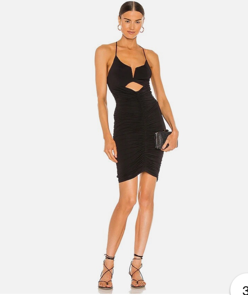 Michael Costello x REVOLVE Ella Mini Dress Black Party Cocktail NWT