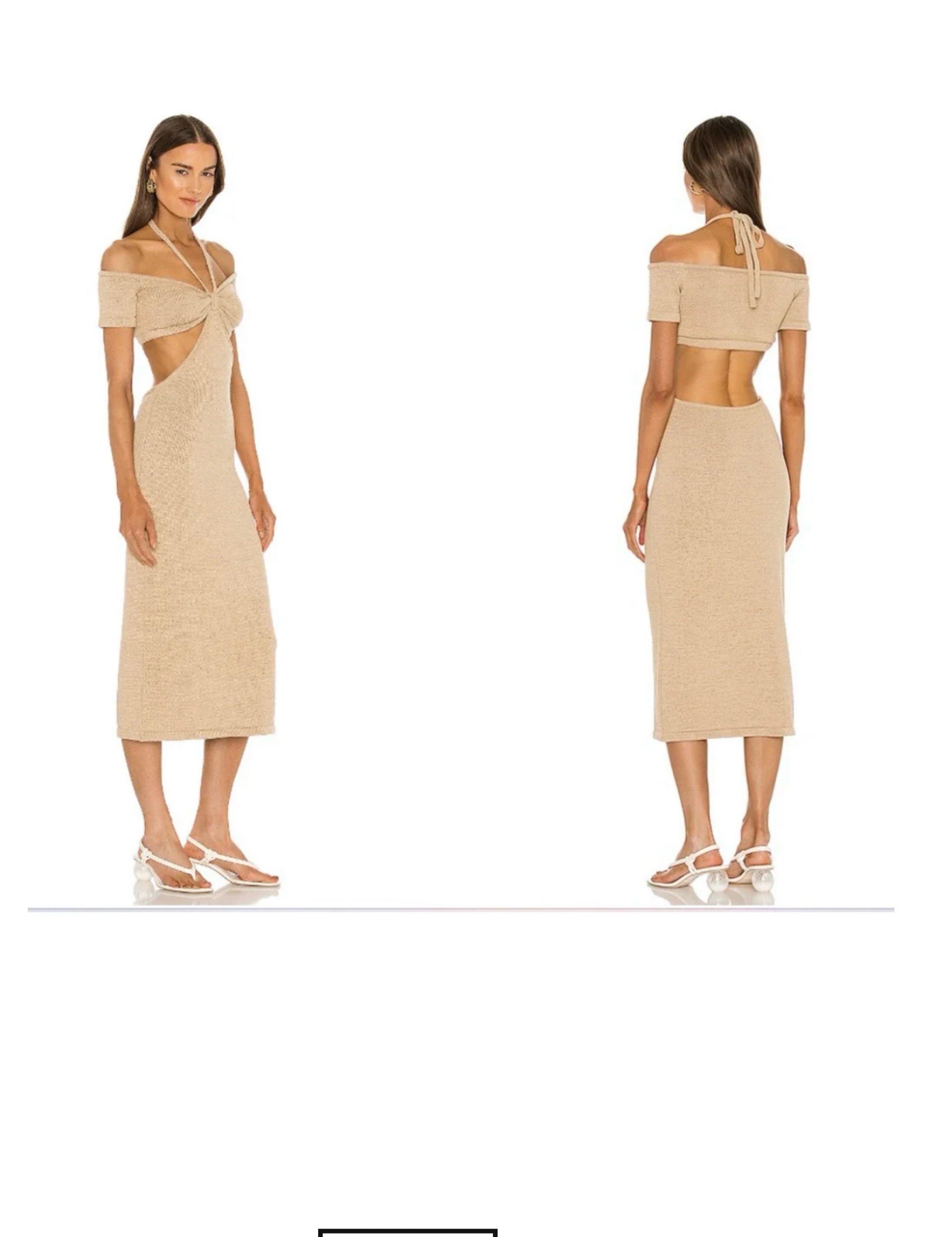 cult gaia alicia knit dress Cult Gaia Alicia Knit Dress in Sand