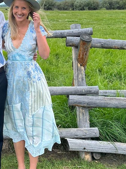 LoveShackFancy Silk Patch Dress by LoveShackFancy